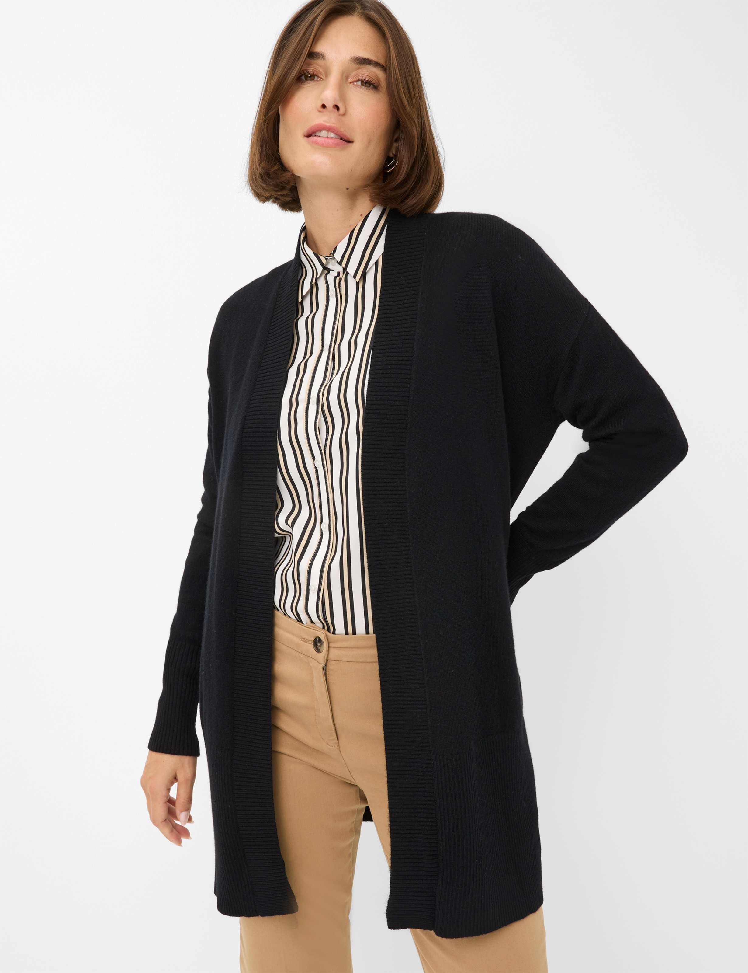 Thumbnail - Brax Damen Strickjacke Style AMIE black, schwarz, Gr. 42