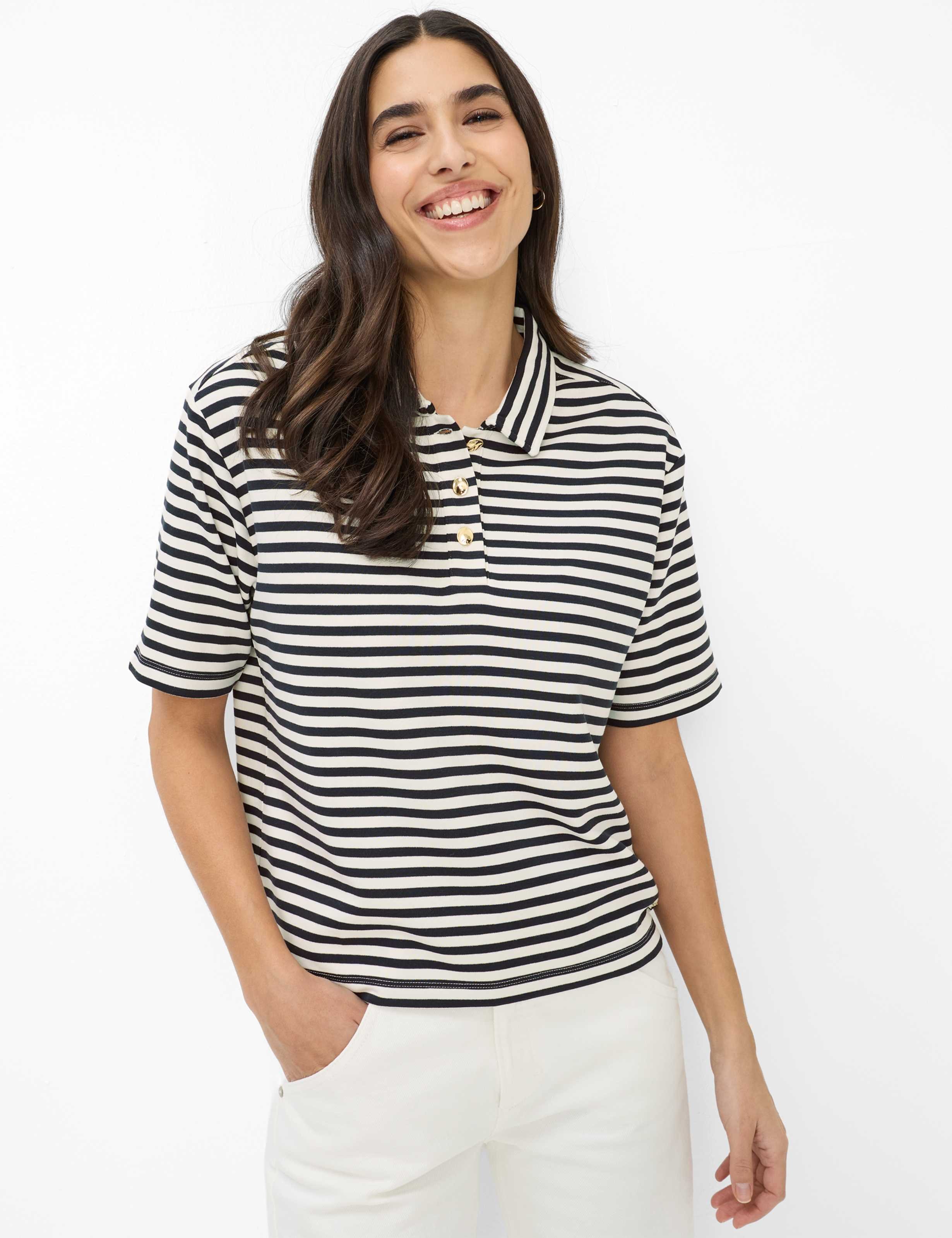 Brax Damen Polo Style CARA S navy, dunkelblau, Gr. 48