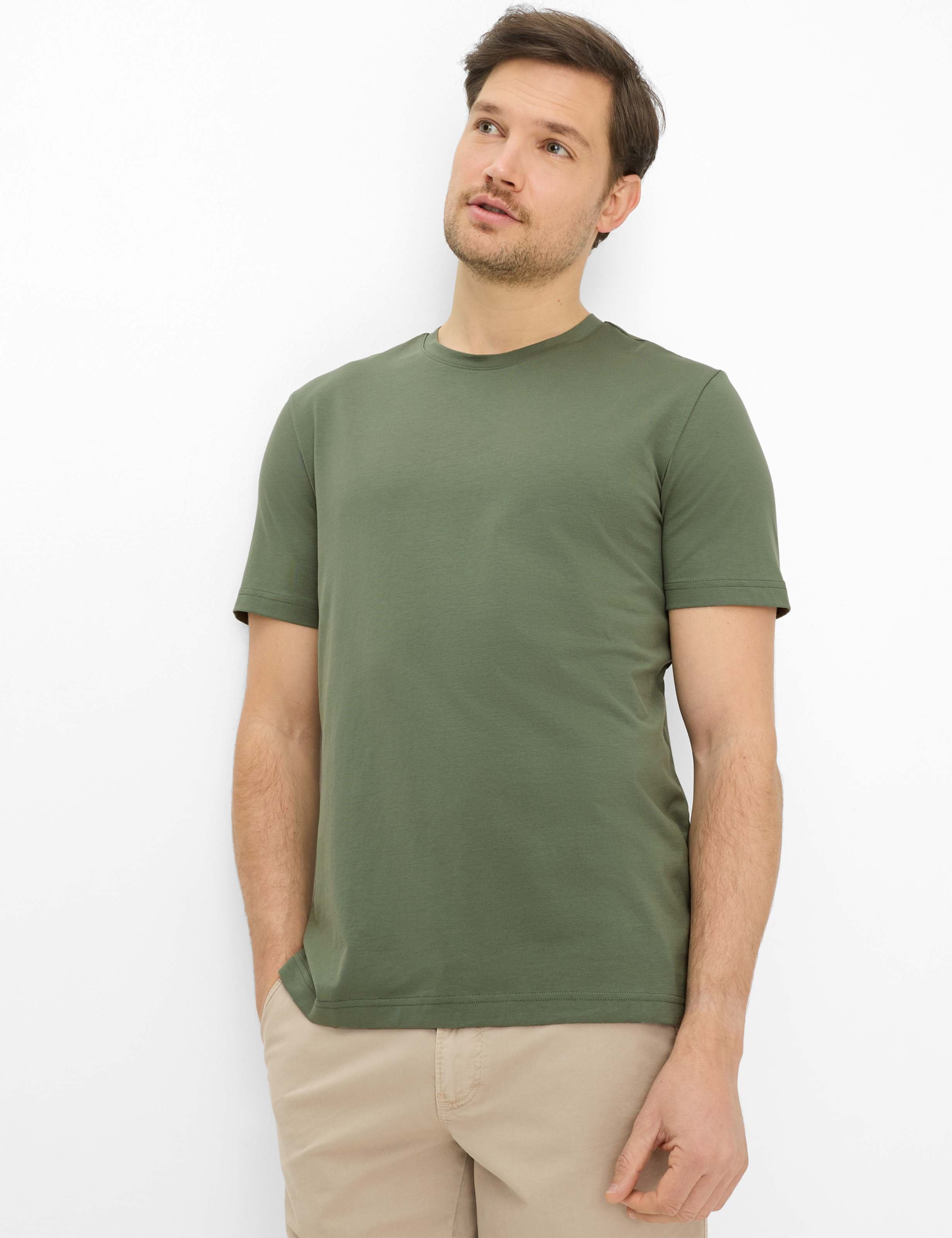 Brax Herren Shirt Style TED thyme, grün, Gr. L