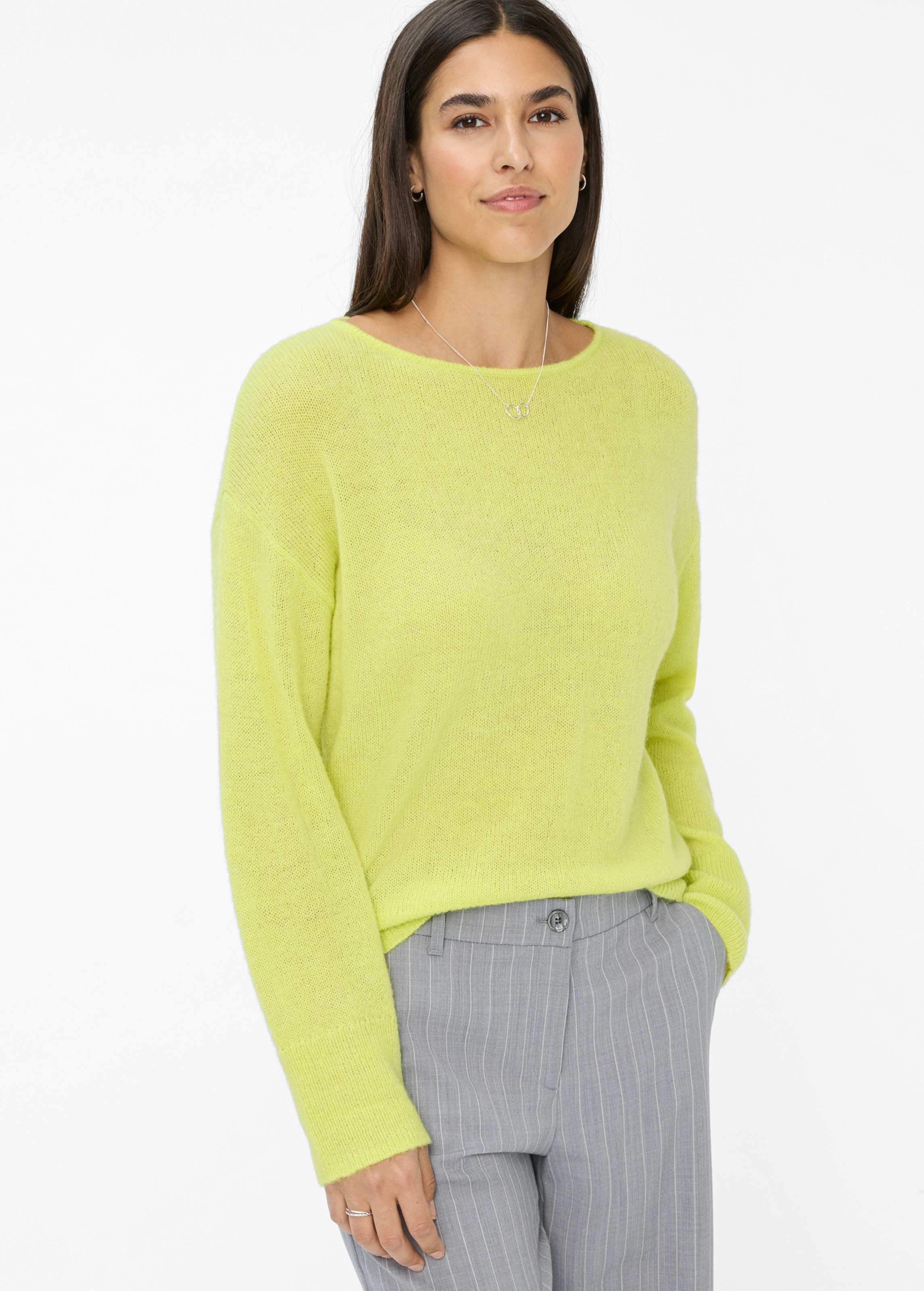 Thumbnail - Brax Damen Strickpullover Style LISA lemon grass, hellgrün, Gr. 34