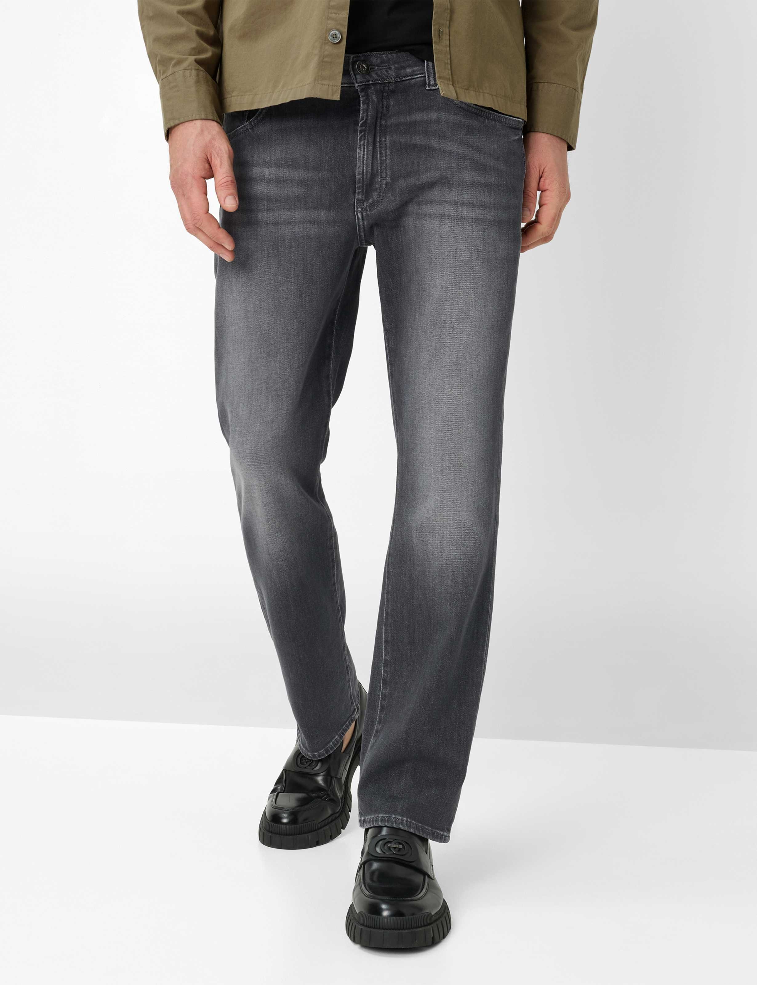 Brax Herren Five-Pocket-Hose Style CLINT BLACK STEEL USED, denim grau, Gr. 36/30