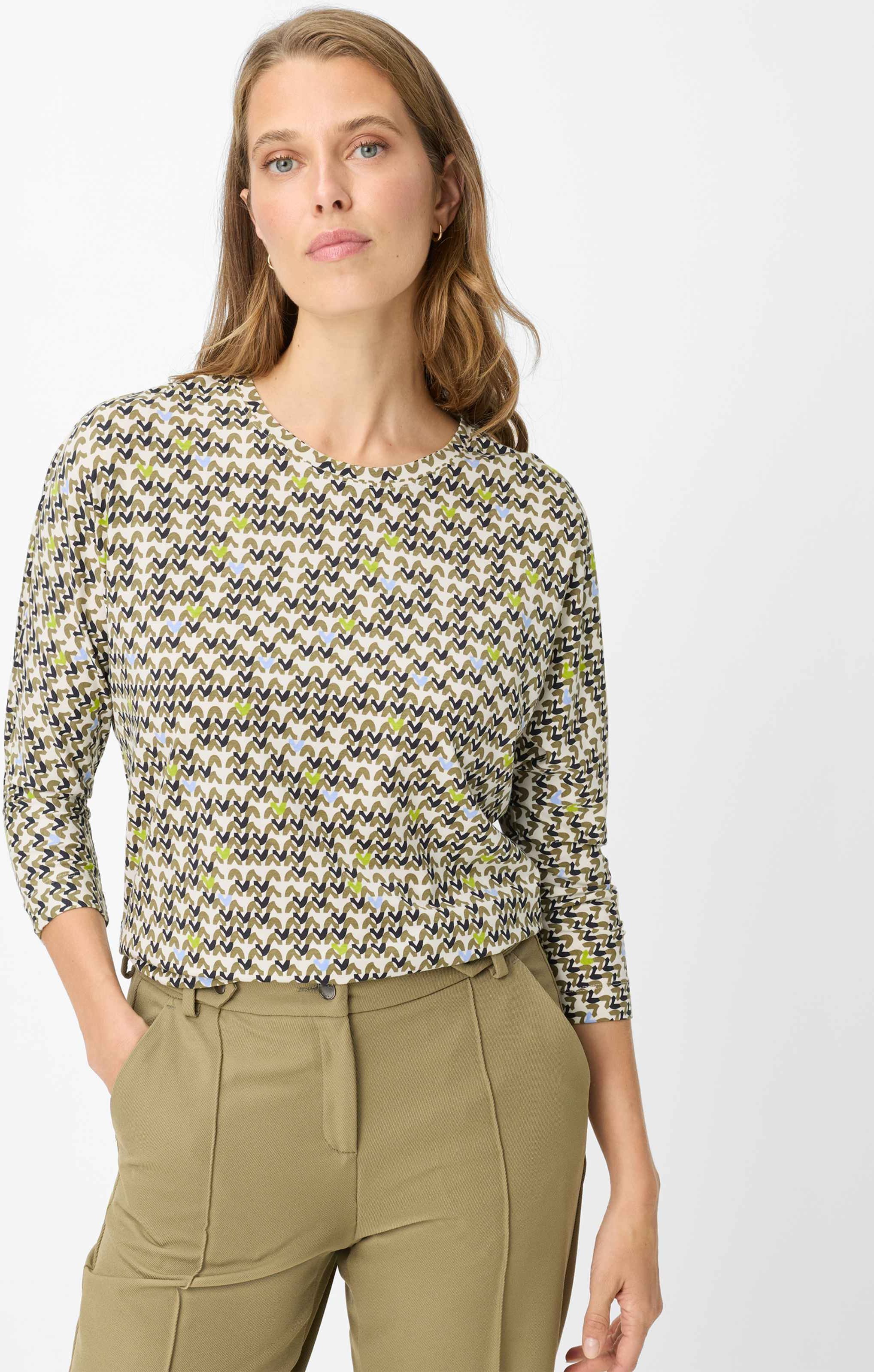 Brax Damen Shirt Style CHARLENE faded khaki Grün Khaki, grün - khaki, Gr. 42