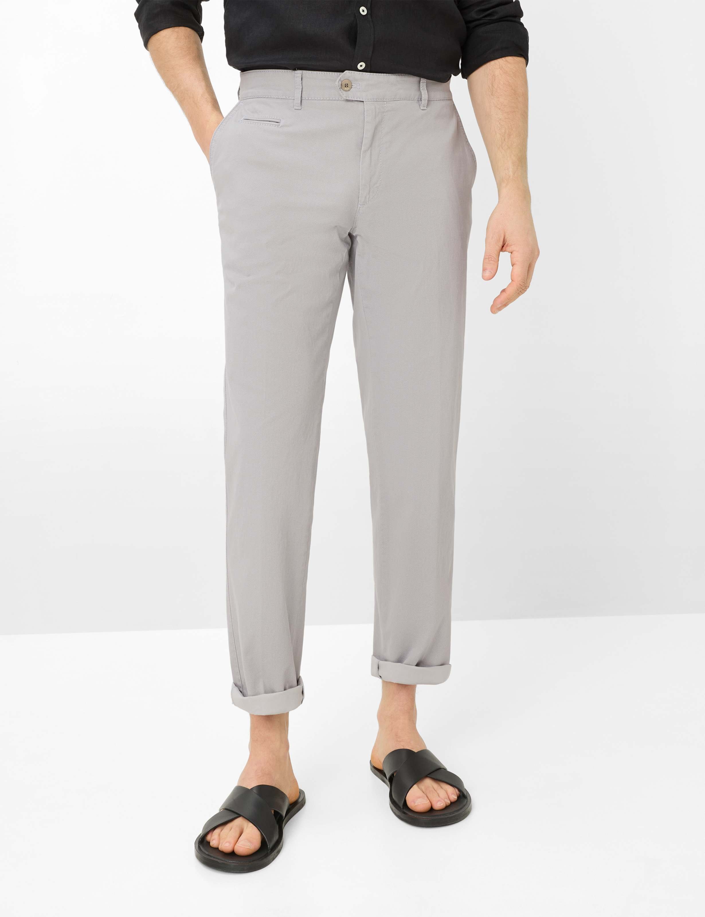 Brax Herren Chino Style EVEREST PLATIN, hellgrau, Gr. 54