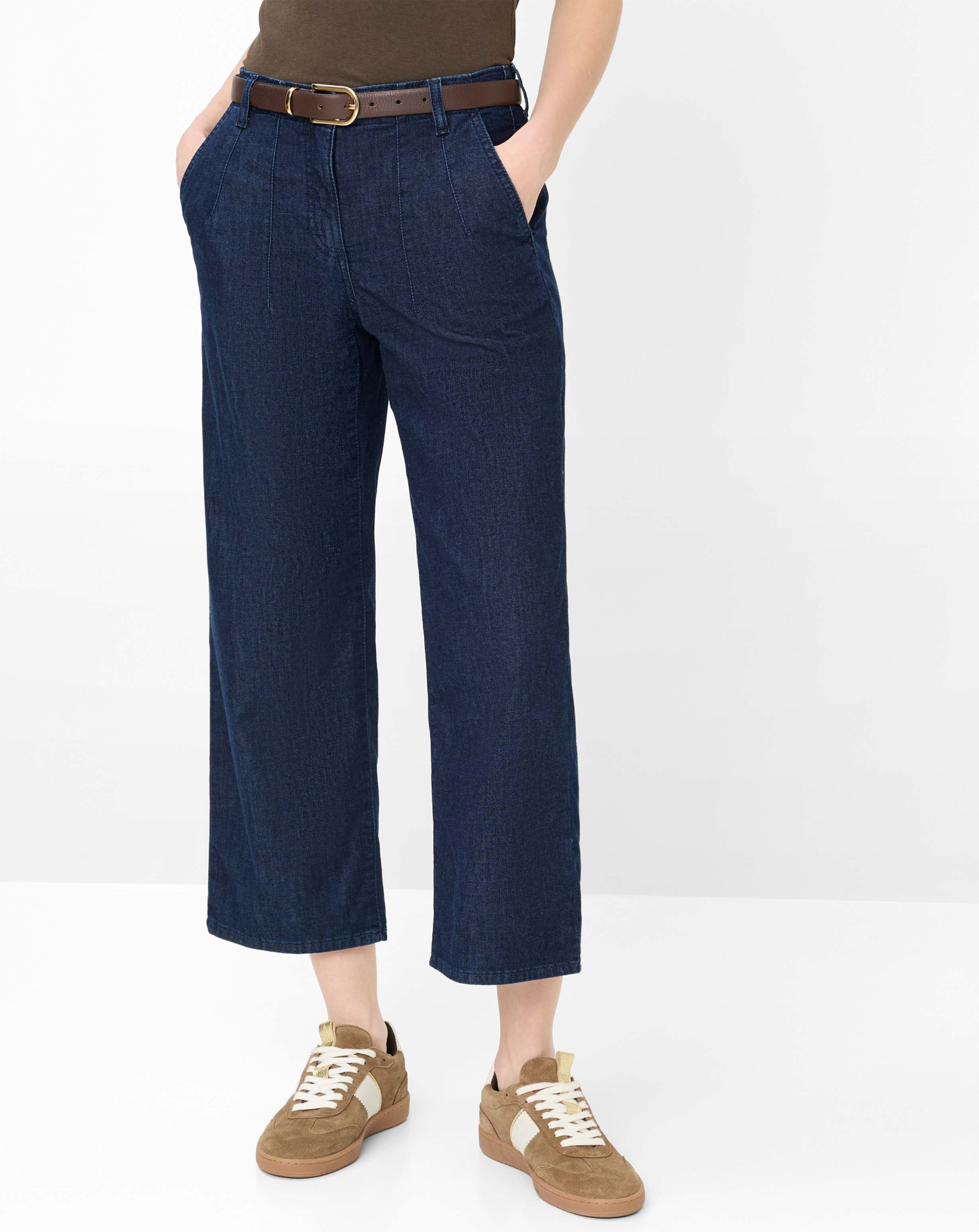 Brax Damen Culotte Style MAINE S CLEAN DARK BLUE, denim dunkelblau, Gr. 48