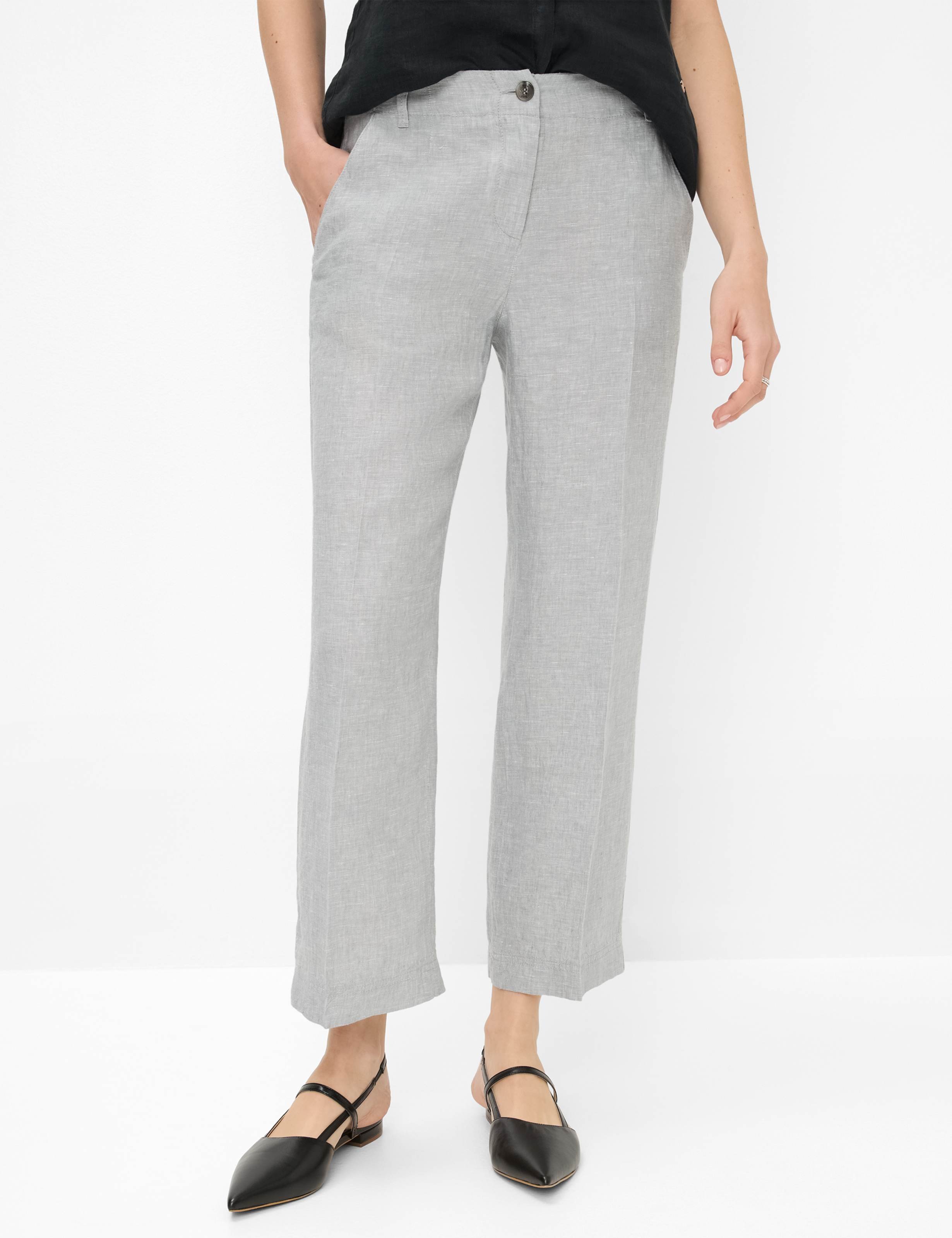 Thumbnail - Brax Damen Culotte Style MAINE S GREY MELANGE, hellgrau, Gr. 42