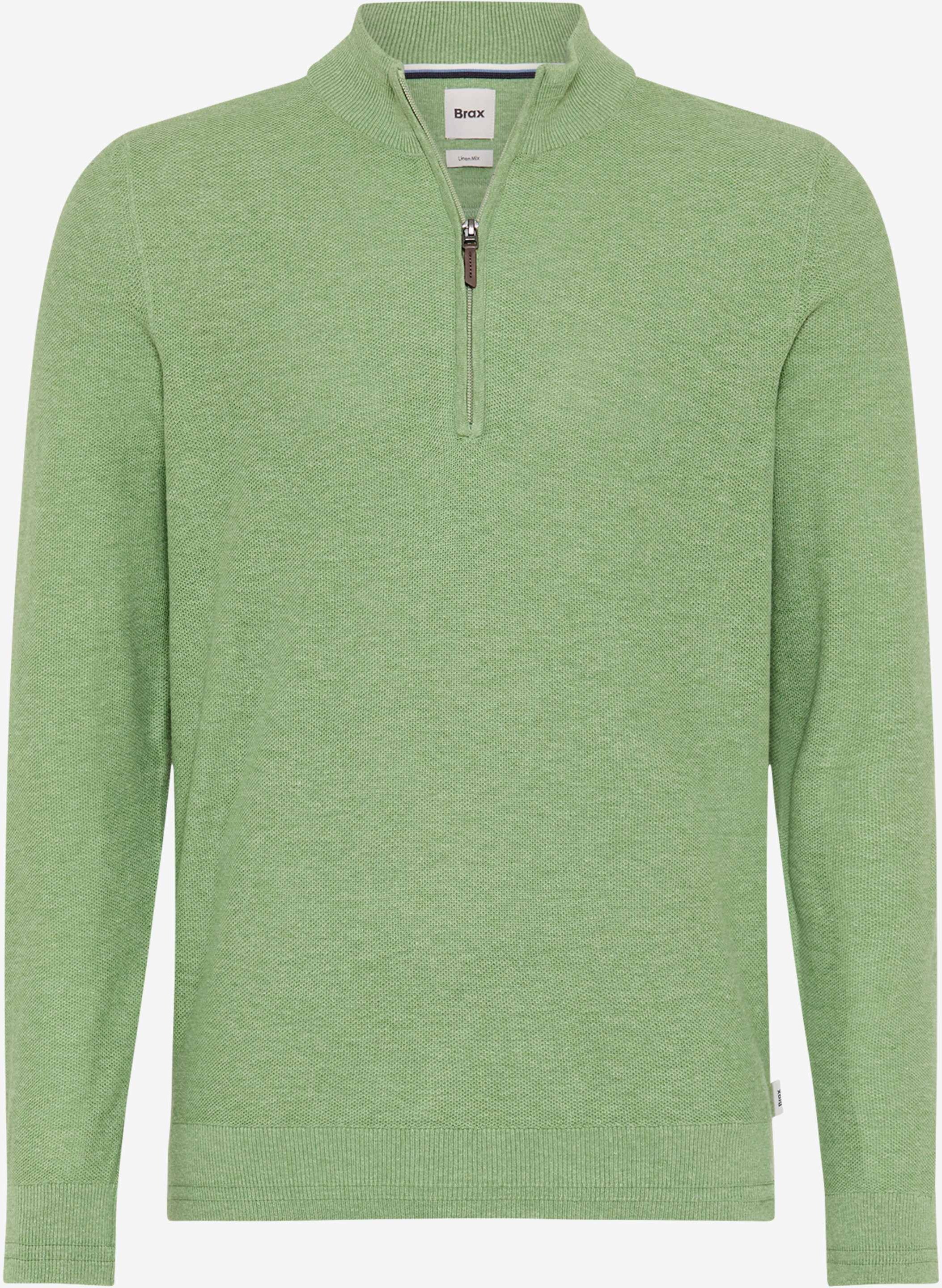 Brax Herren Strickpullover Style STEFFEN herb Grün Oliv, grün - oliv, Gr. M