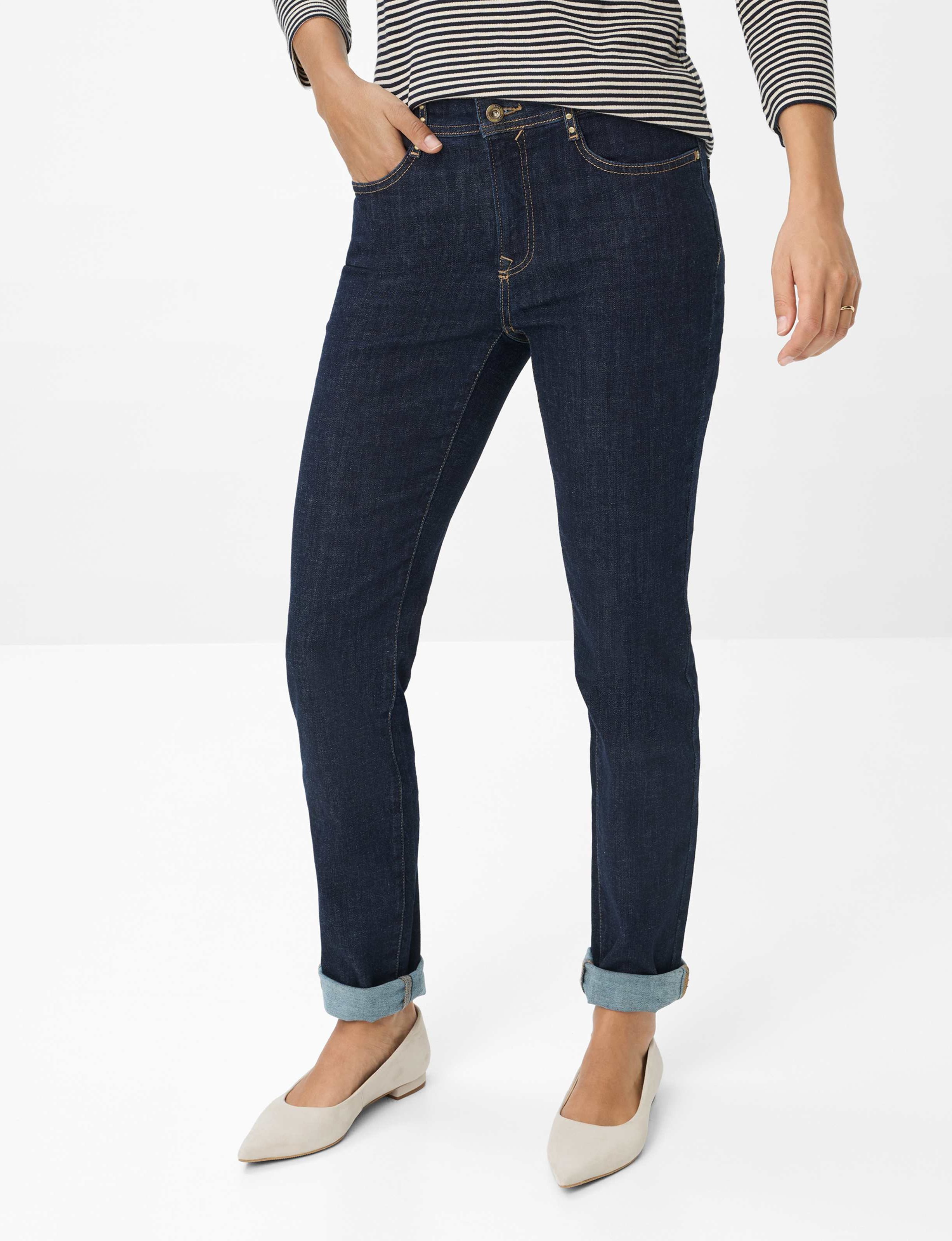 Thumbnail - Brax Damen Five-Pocket-Hose Style CAROLA CLEAN DARK BLUE, denim dunkelblau, Gr. 40