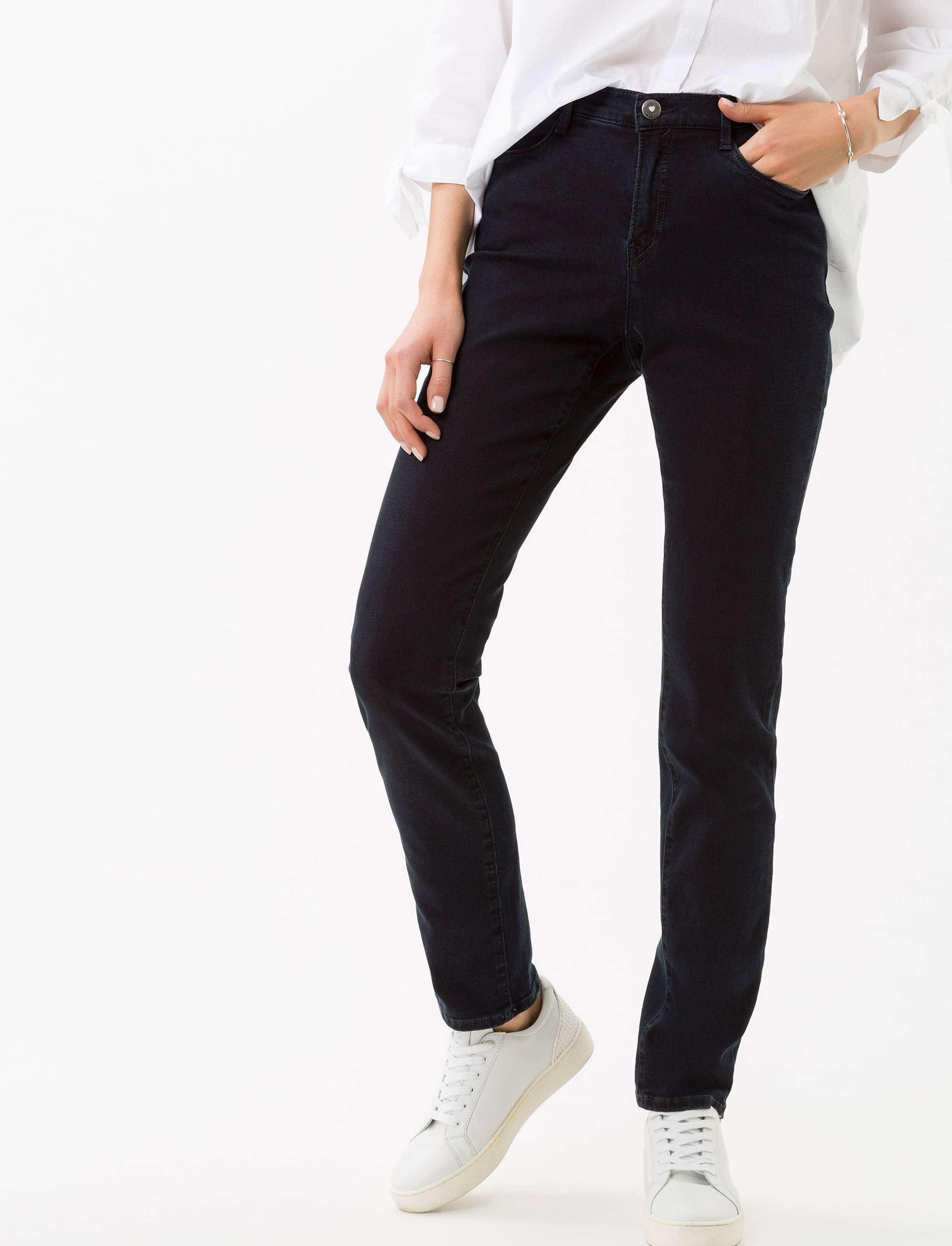 Brax Damen Five-Pocket-Hose Style MARY, denim dunkelblau, Gr. 34