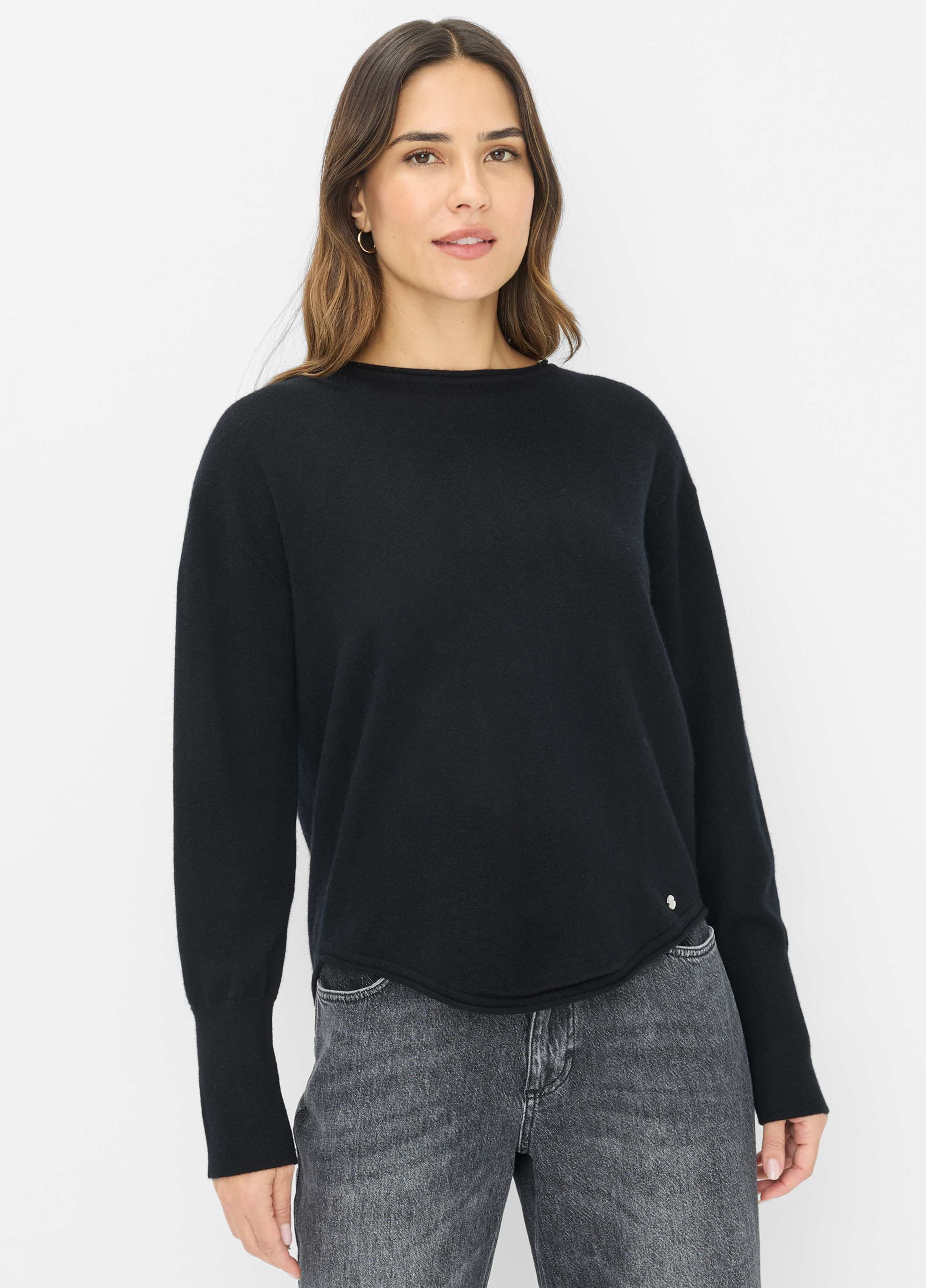 Brax Damen Strickpullover Style LIZ black, schwarz, Gr. 46