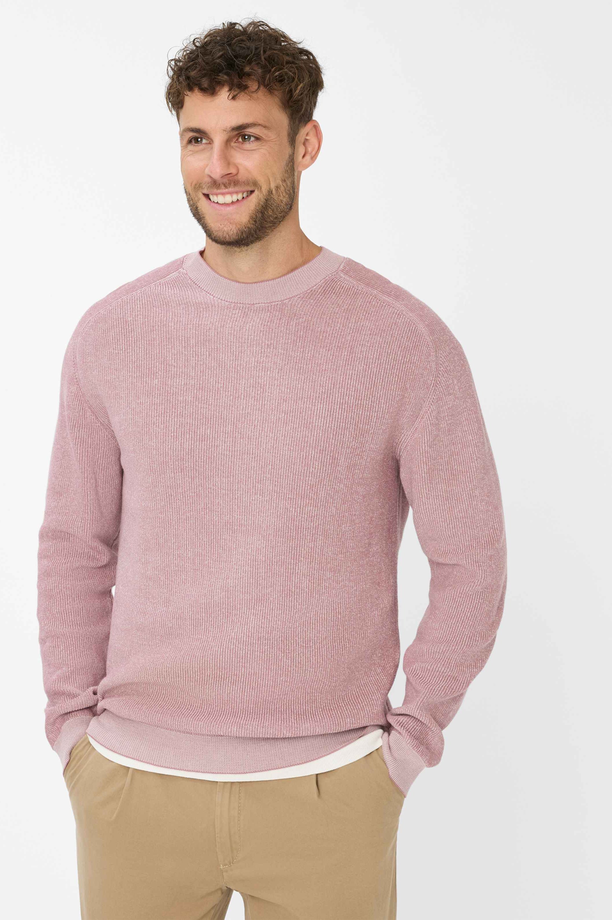 Thumbnail - Brax Herren Strickpullover Style ROB cinder rose, Rosa, Gr. XL