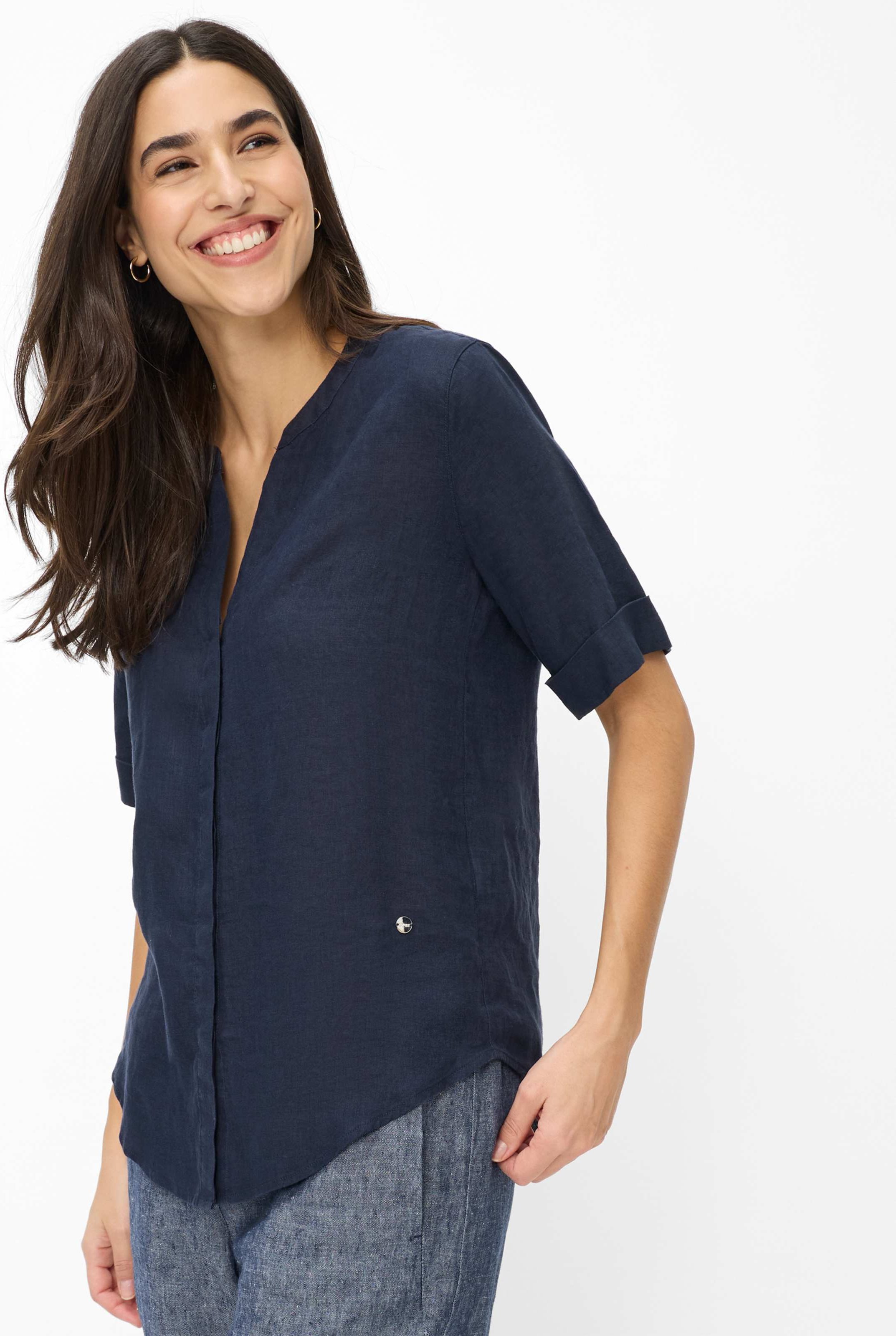 Brax Damen Bluse Style VERI navy, dunkelblau, Gr. 34