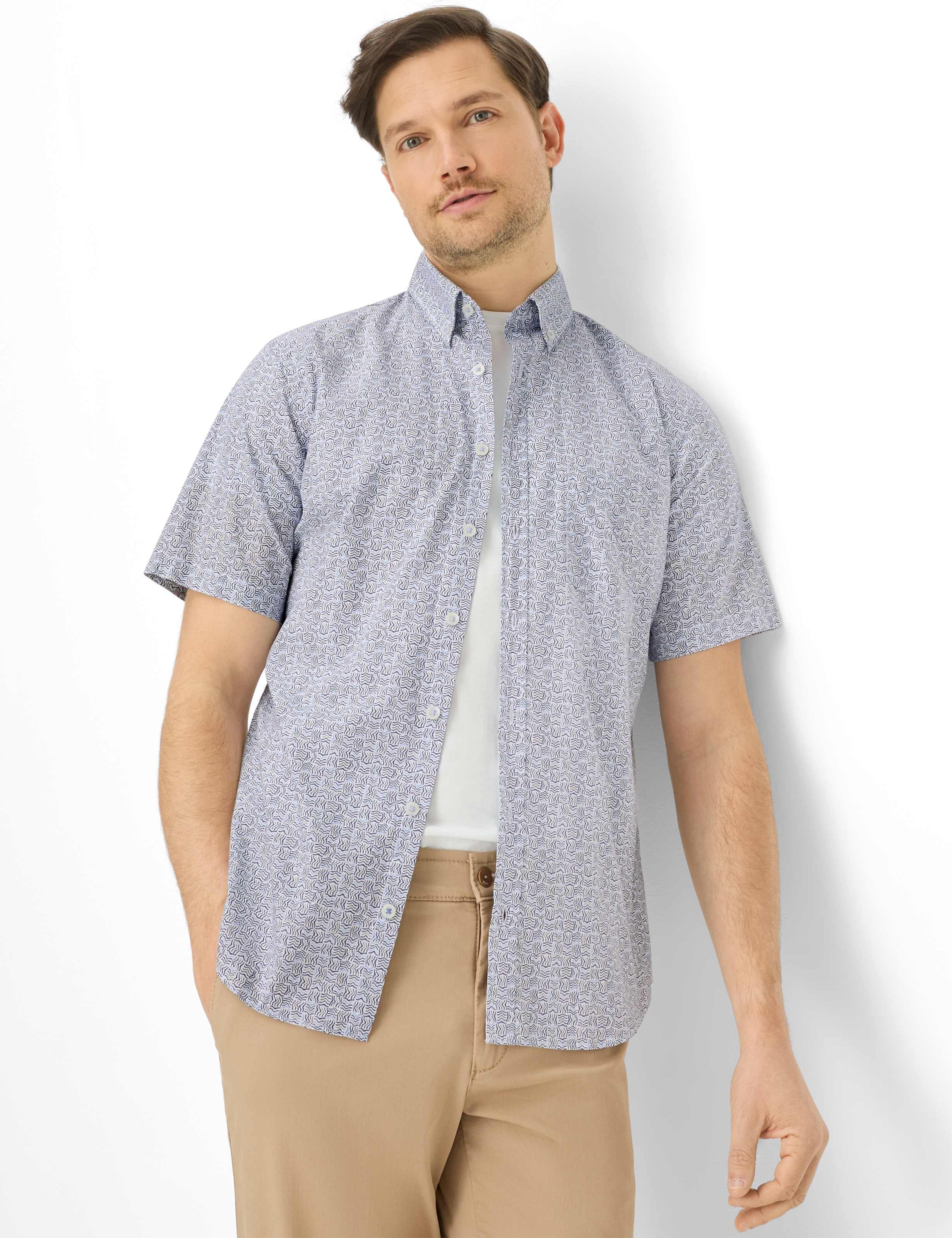 Brax Herren Hemd Style DAN cove, Blau, Gr. XXXL