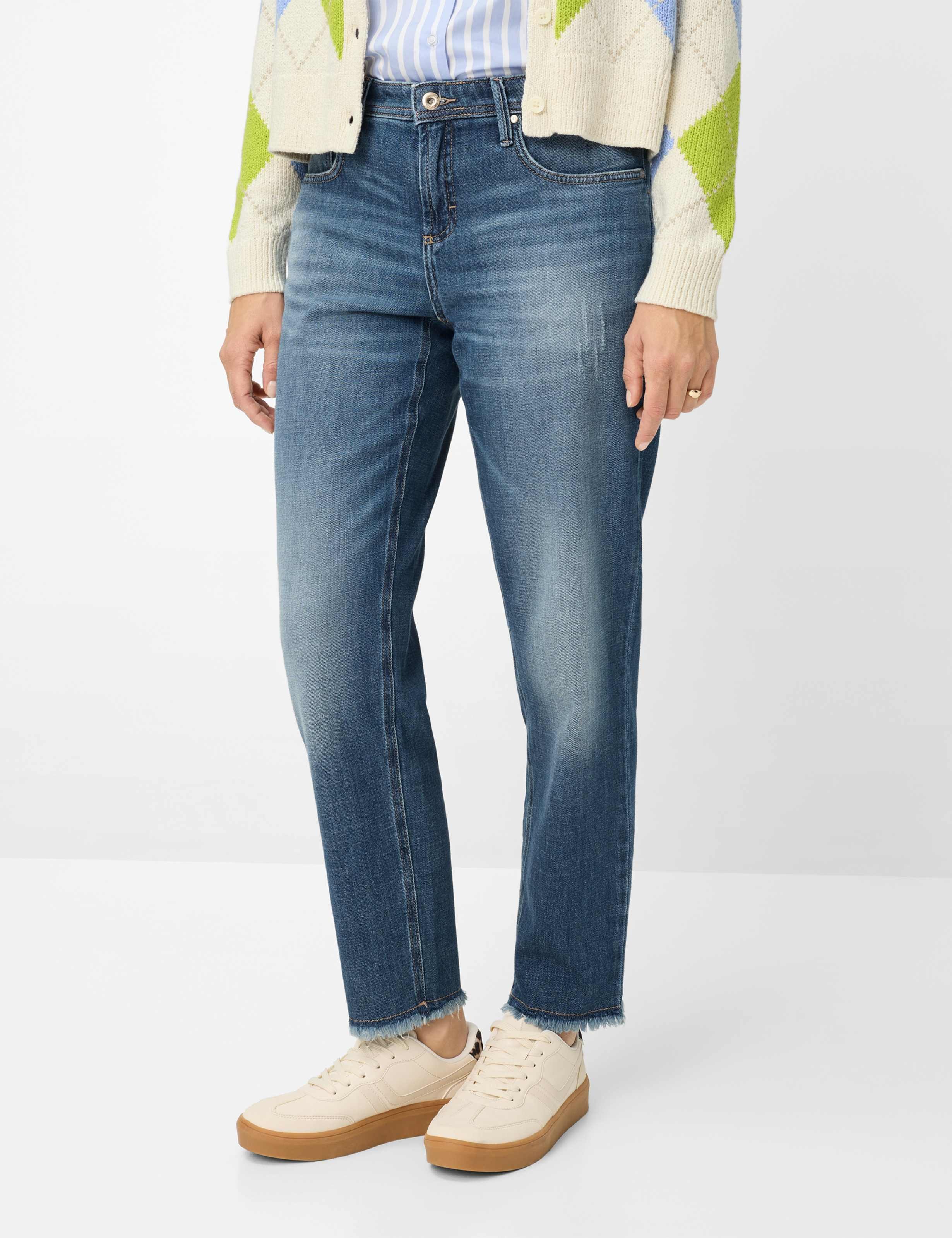 Brax Damen Five-Pocket-Hose Style MILEY S USED MID BLUE, denim blau, Gr. 46