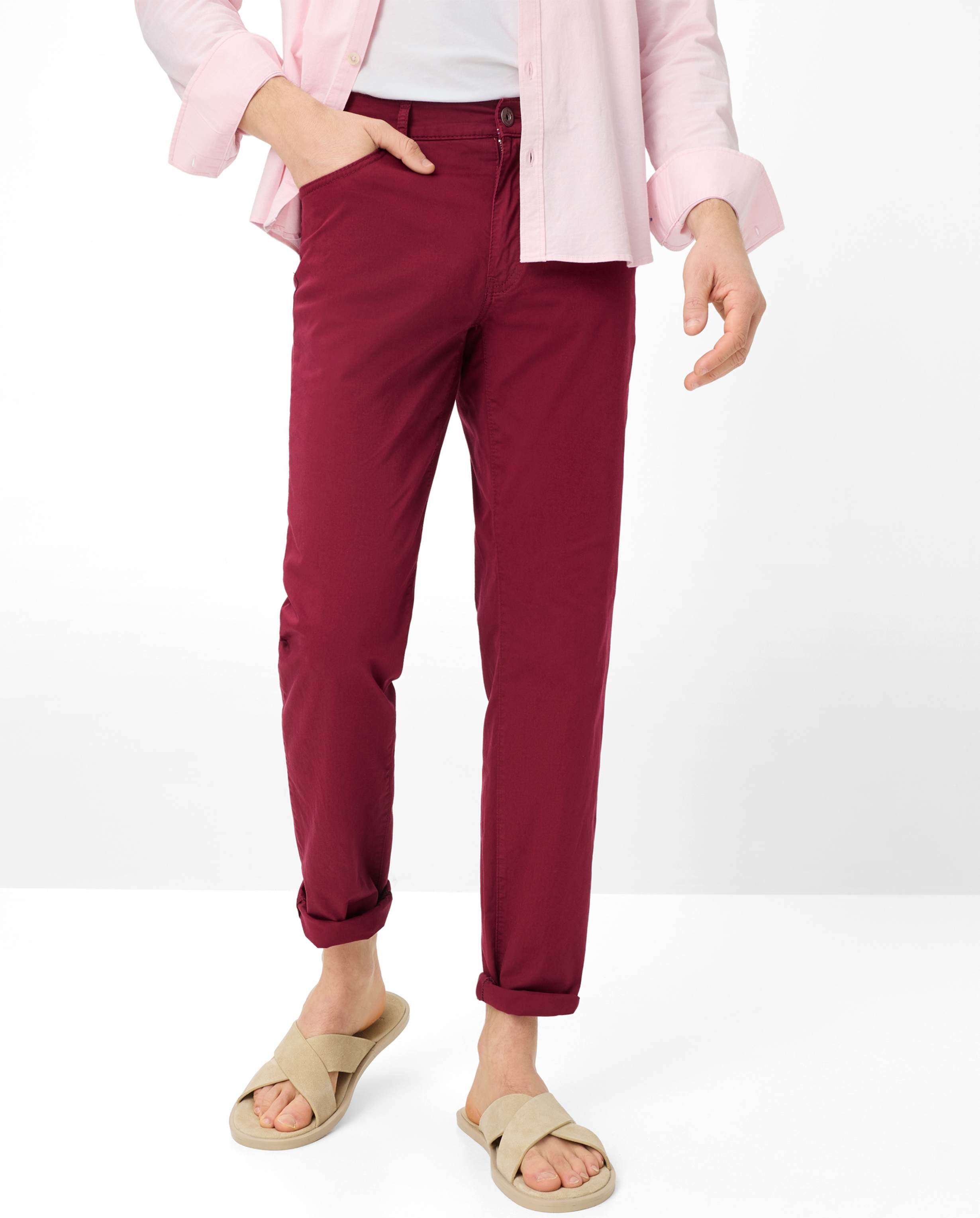 Brax Herren Five-Pocket-Hose Style CADIZ WILDBERRY, dunkelrot, Gr. 33/36