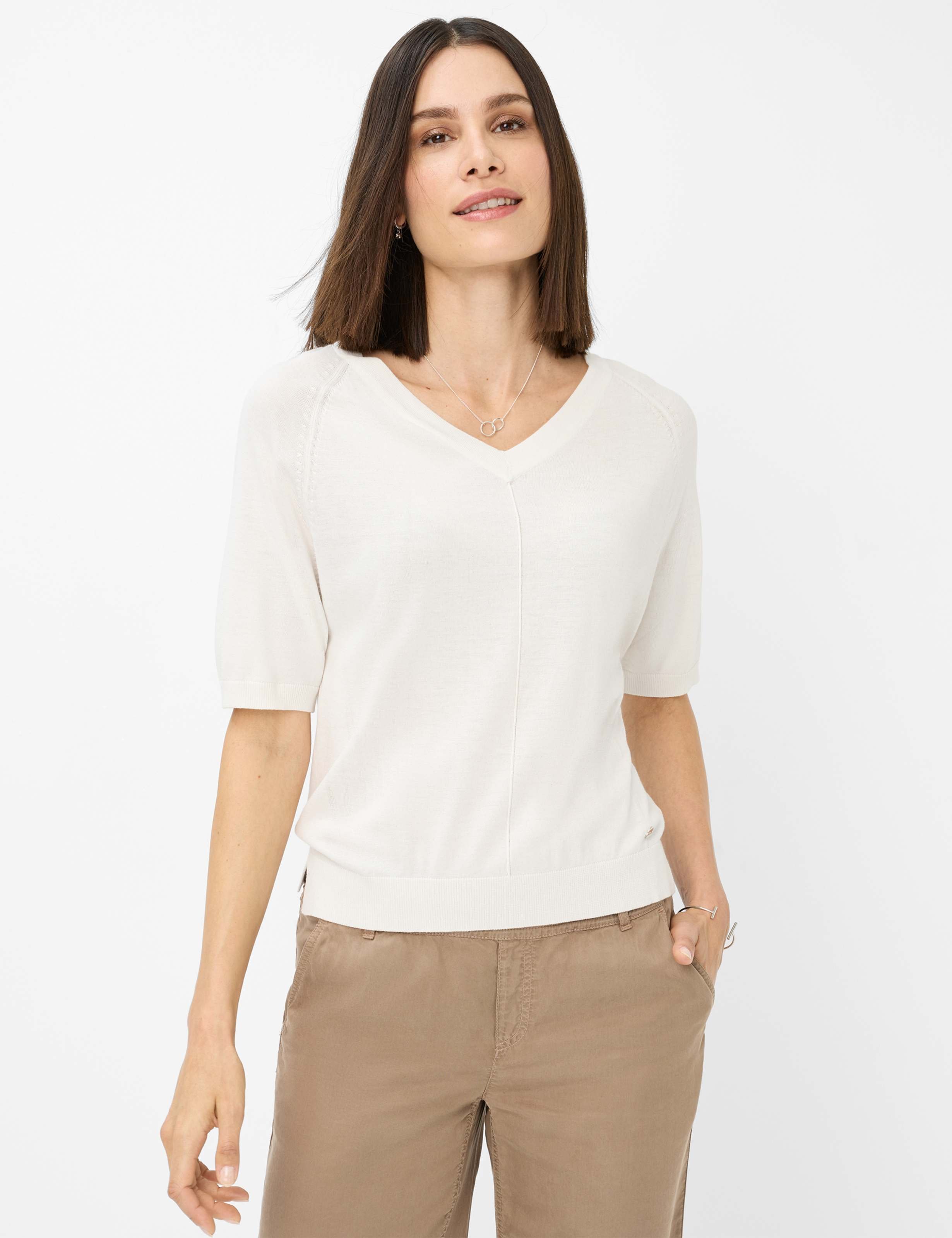 Thumbnail - Brax Damen Strickpullover Style LESLEY offwhite, cremeweiß, Gr. 48