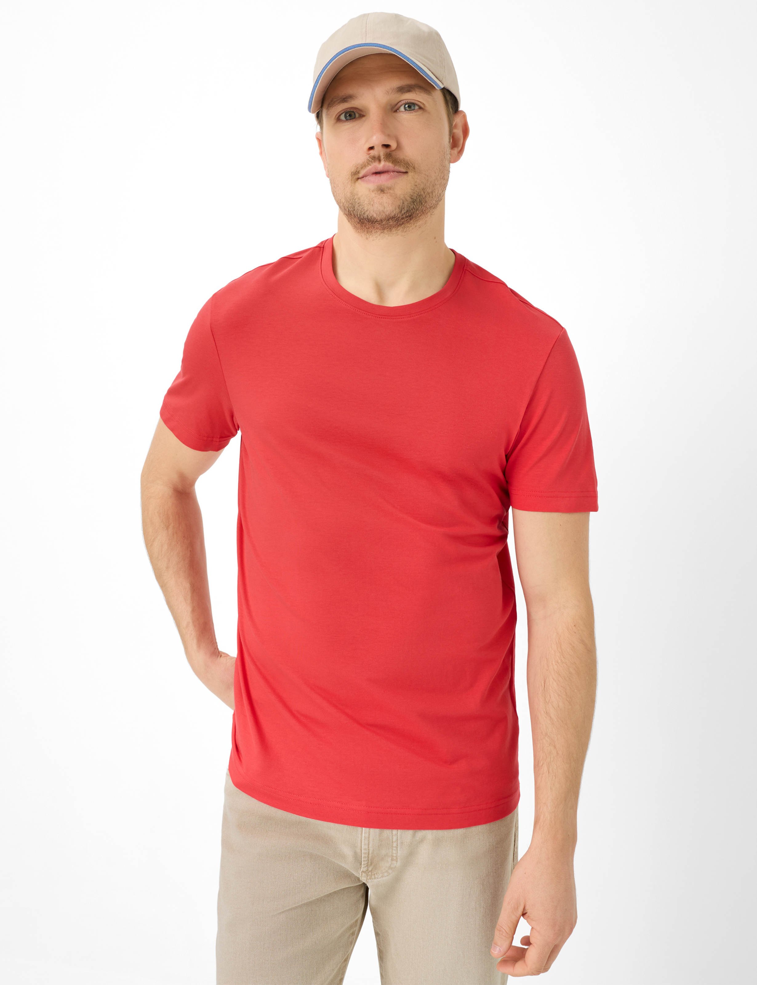 Brax Herren Style TED hibiscus, Rot, Gr. S