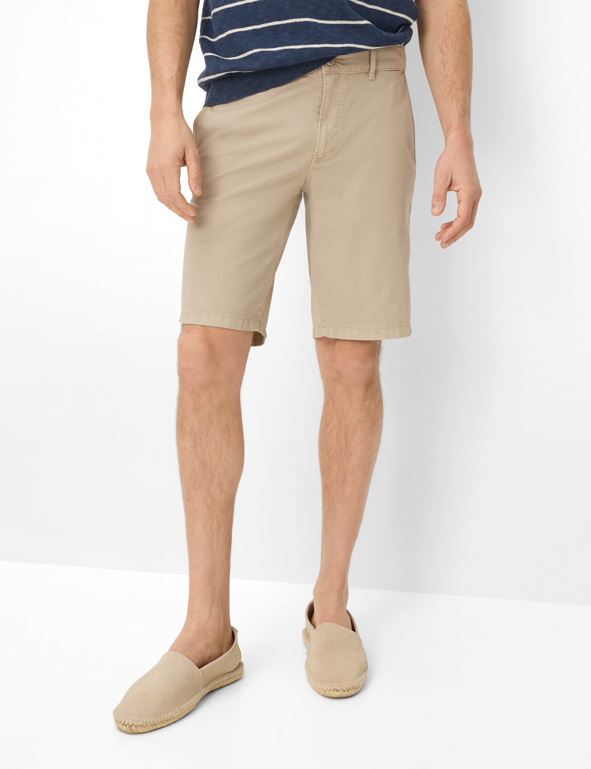 Brax Herren Bermuda Style BARI CANVAS, Beige, Gr. 38