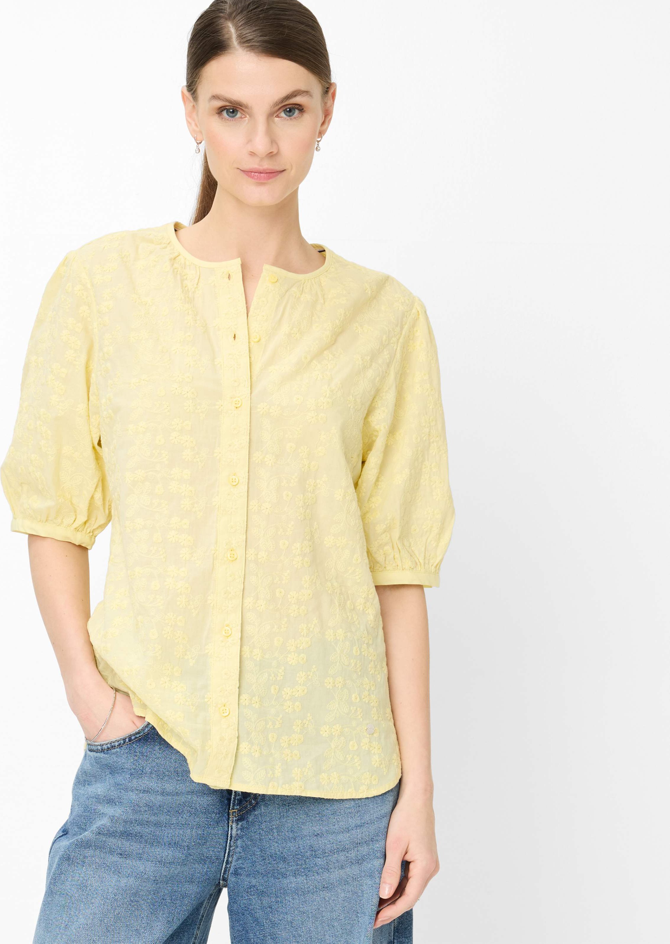 Brax Damen Bluse Style VEA limoncello, hellgelb, Gr. 40