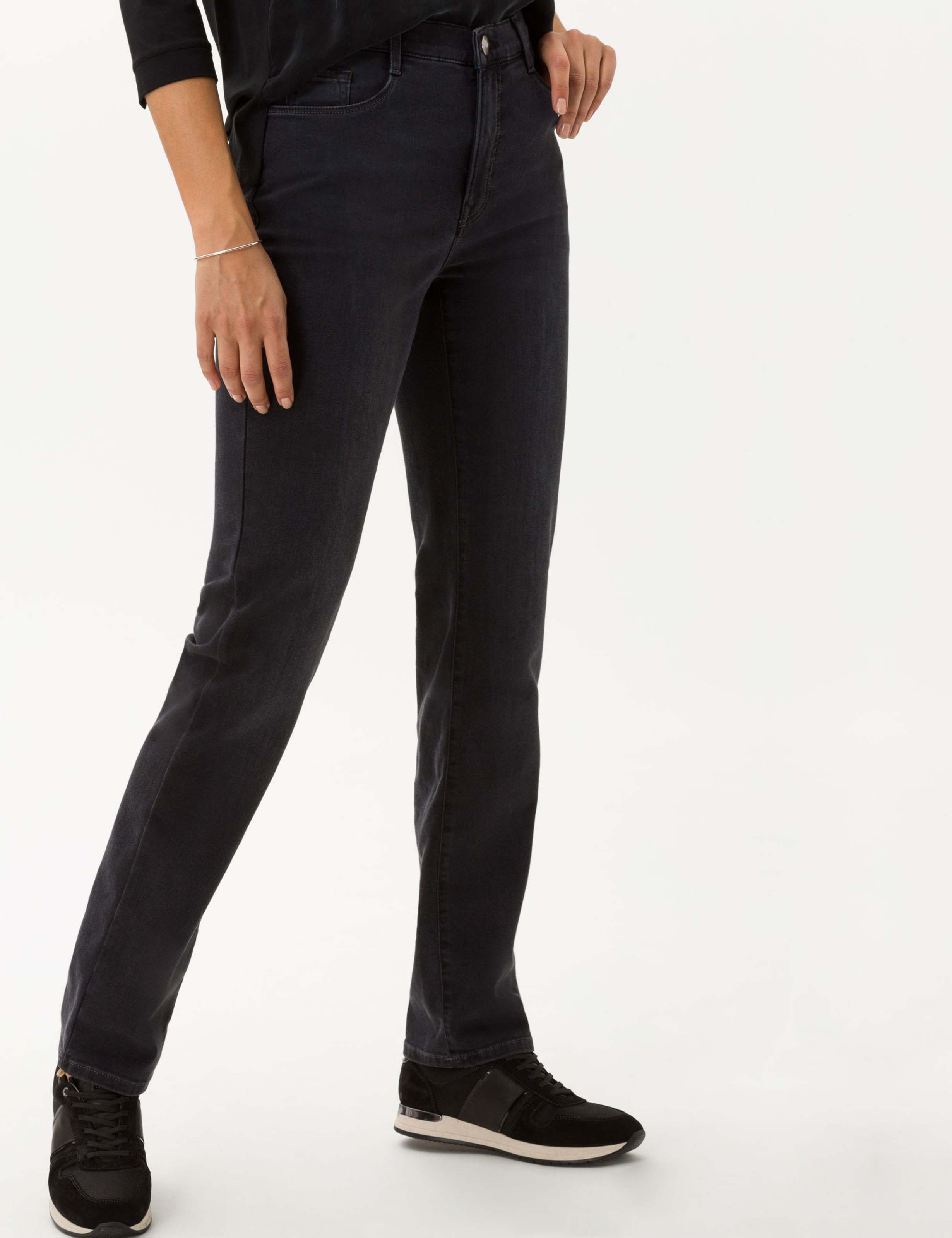 Brax Damen Five-Pocket-Hose Style MARY, denim dunkelgrau, Gr. 34