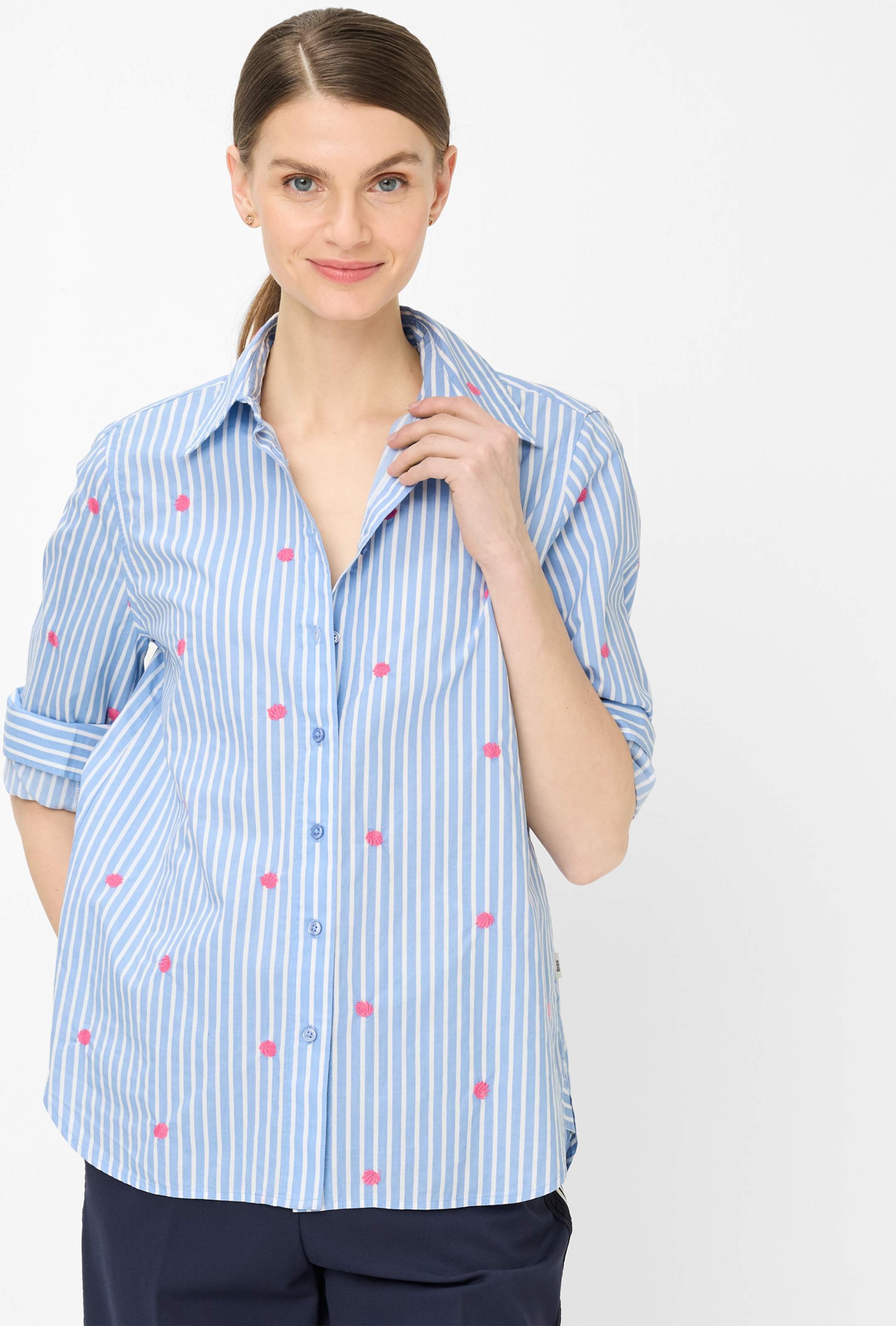 Brax Damen Hemd Style VIKI indigo mood, Blau, Gr. 46