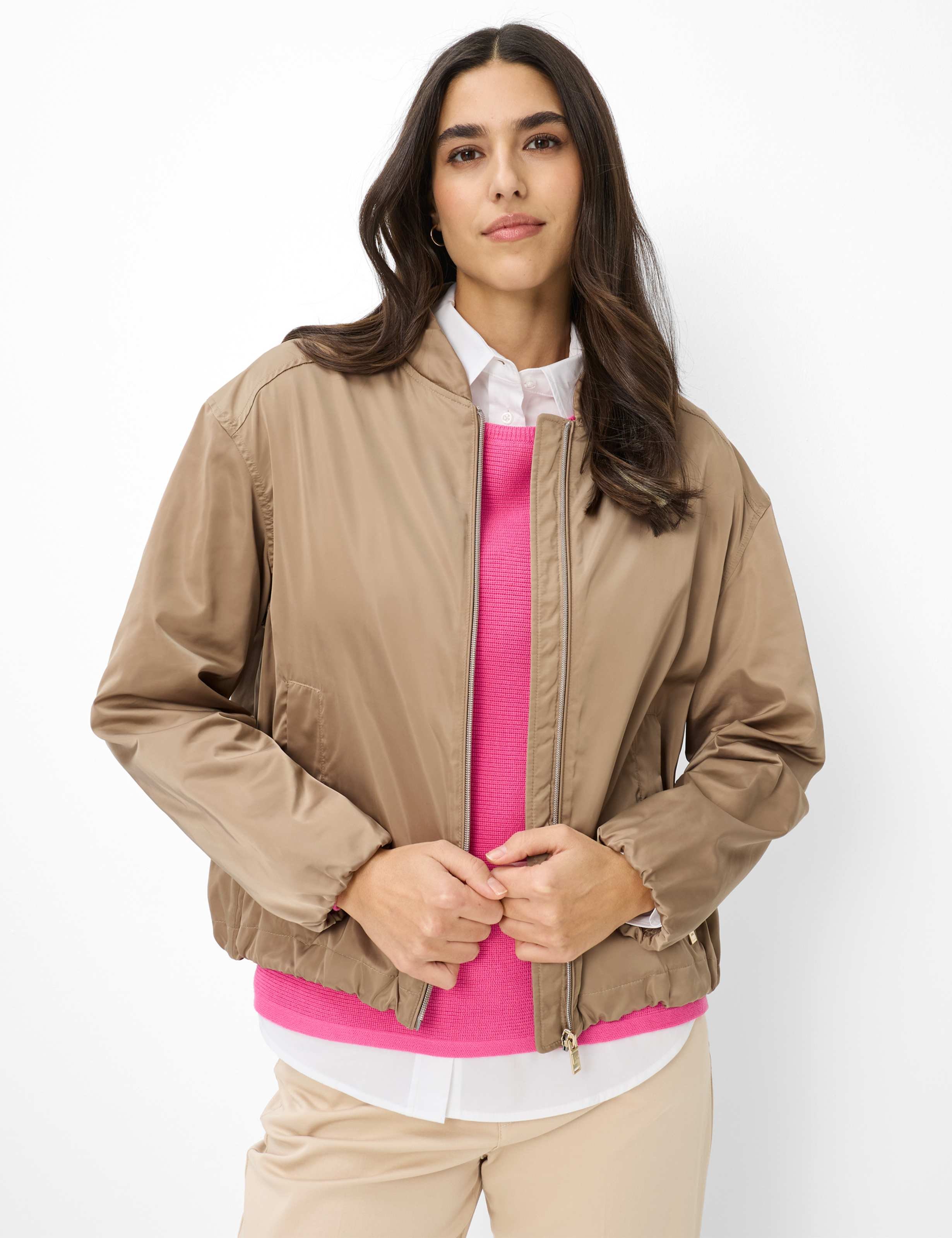 Thumbnail - Brax Damen Blouson Style ROMA light mocha, braun, Gr. 46