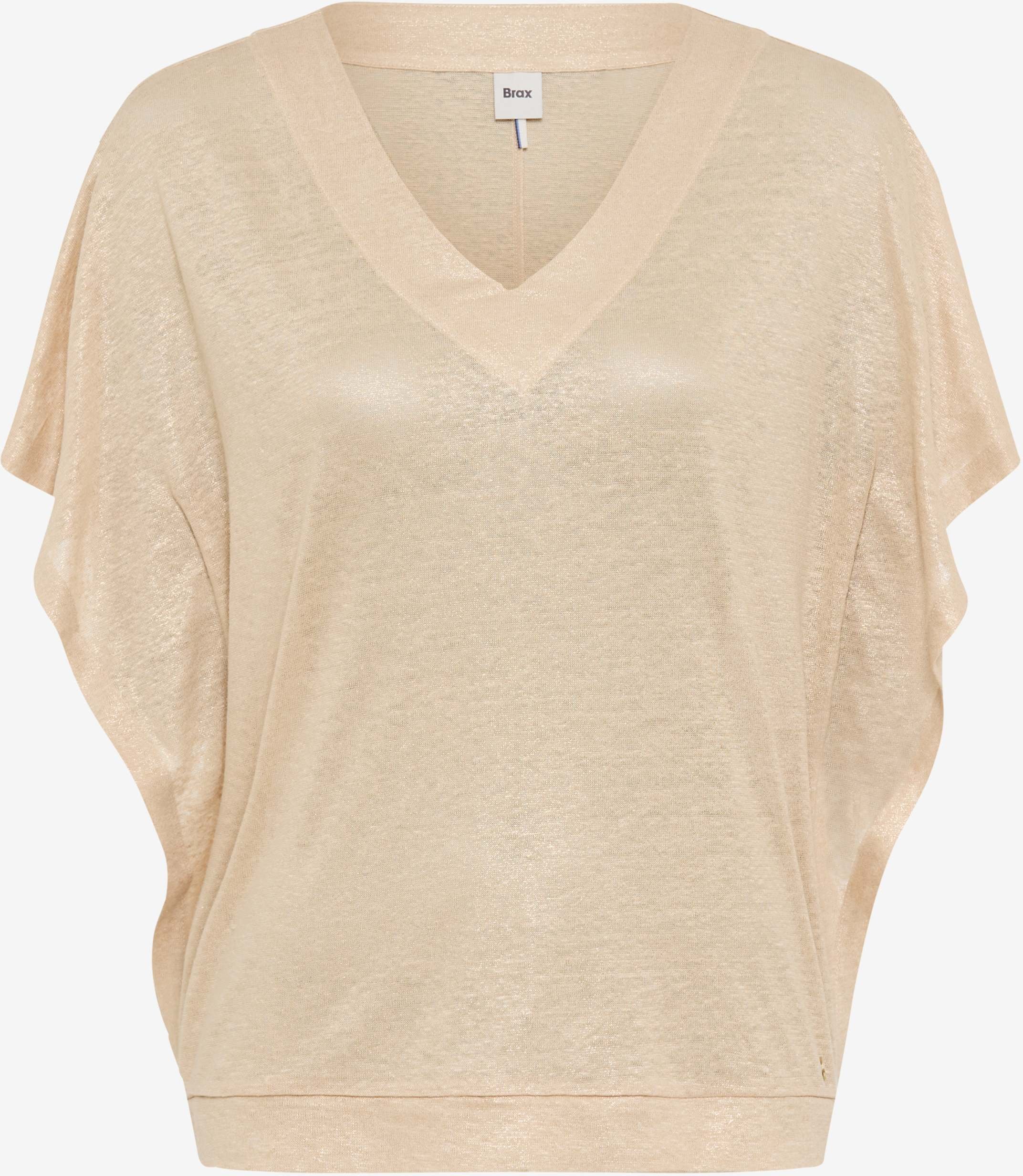 Brax Damen Shirt Style CASSIE S sandshell, Beige, Gr. 34