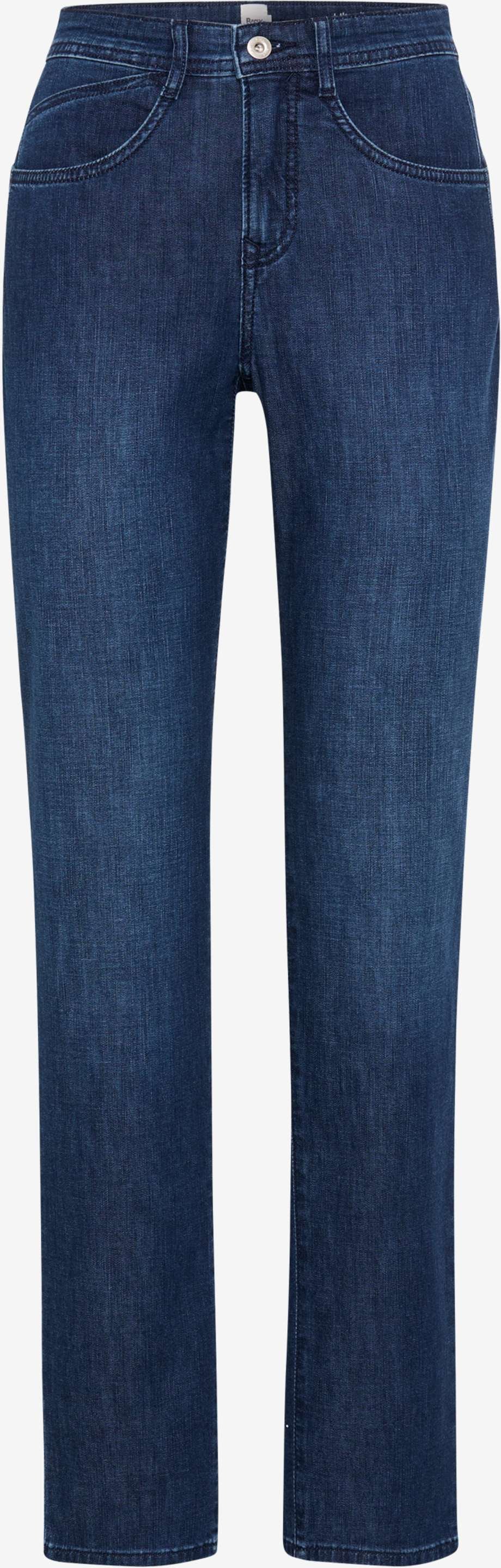 Brax Damen Five-Pocket-Hose Style CAROLA USED OCEAN BLUE, denim dunkelblau, Gr. 38