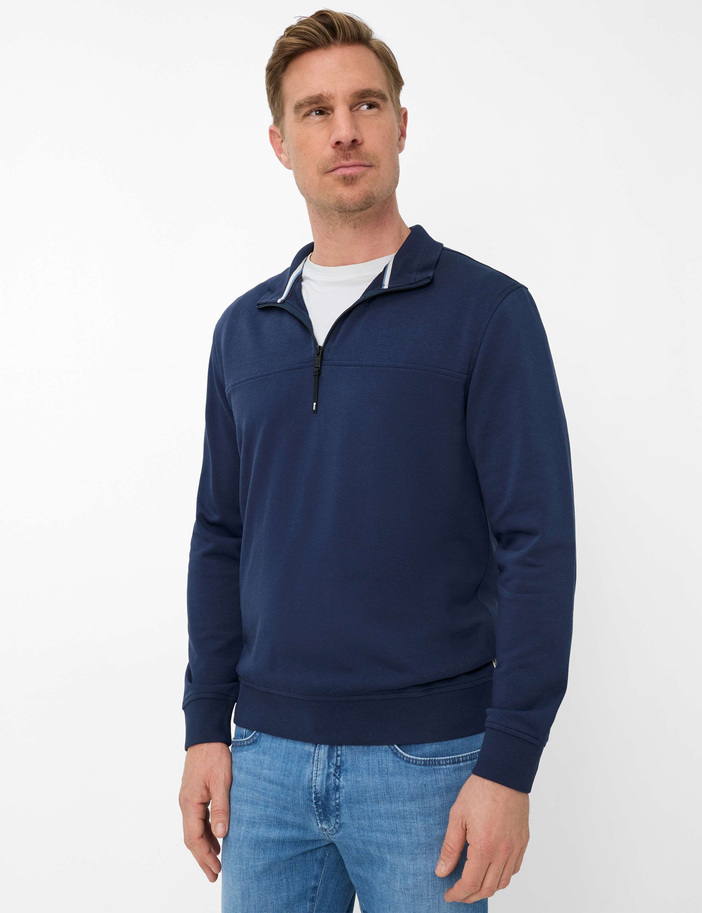 Brax Herren Sweatshirt Style SION marine, dunkelblau, Gr. L