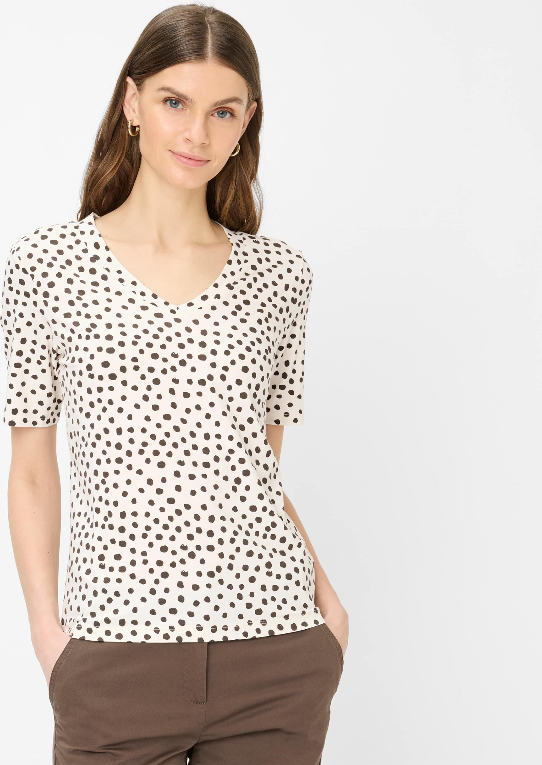 Brax Damen Shirt Style CARINA S mocha brown, dunkelbraun, Gr. 34