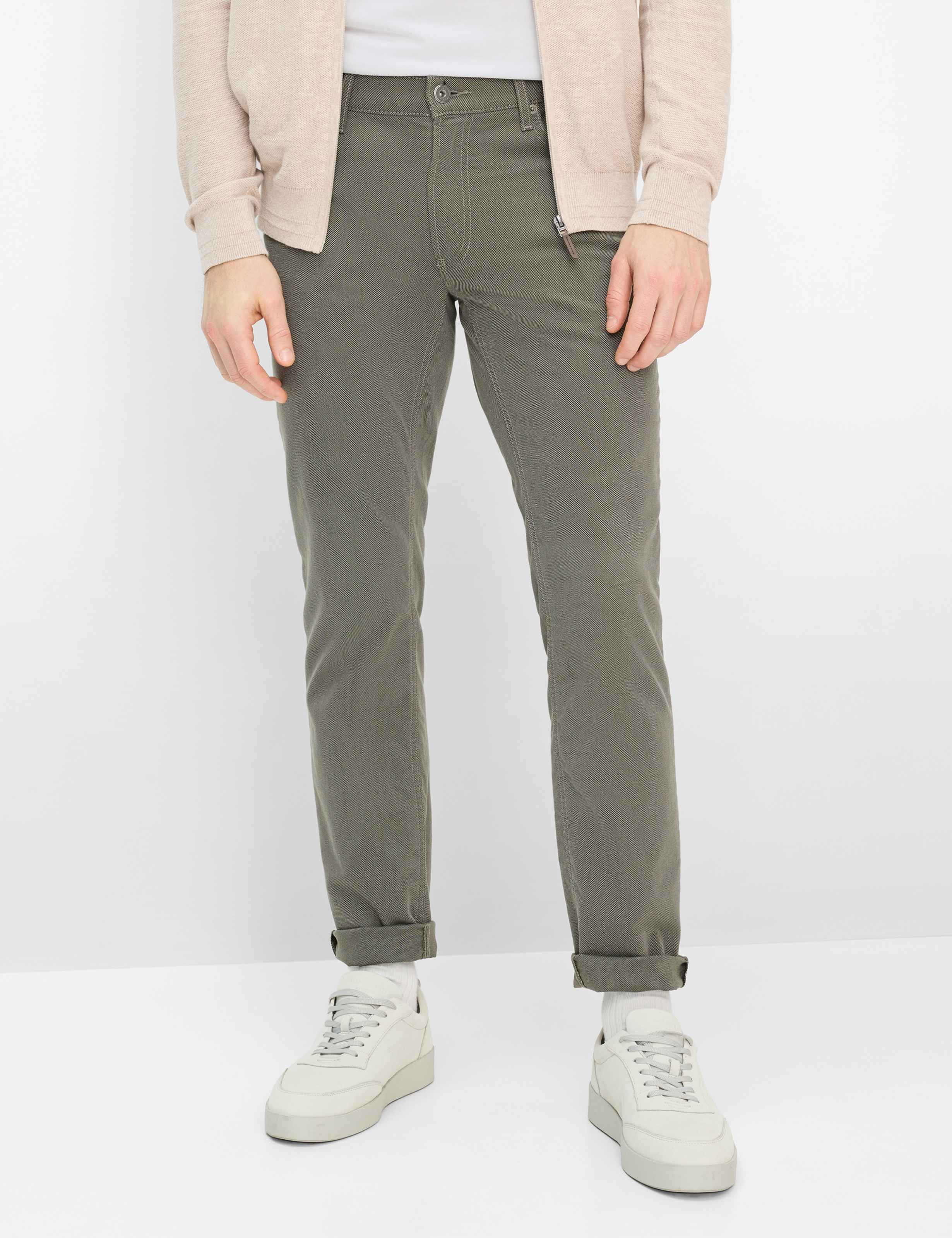 Brax Herren Five-Pocket-Hose Style CHUCK OLIVE, grün, Gr. 40/30