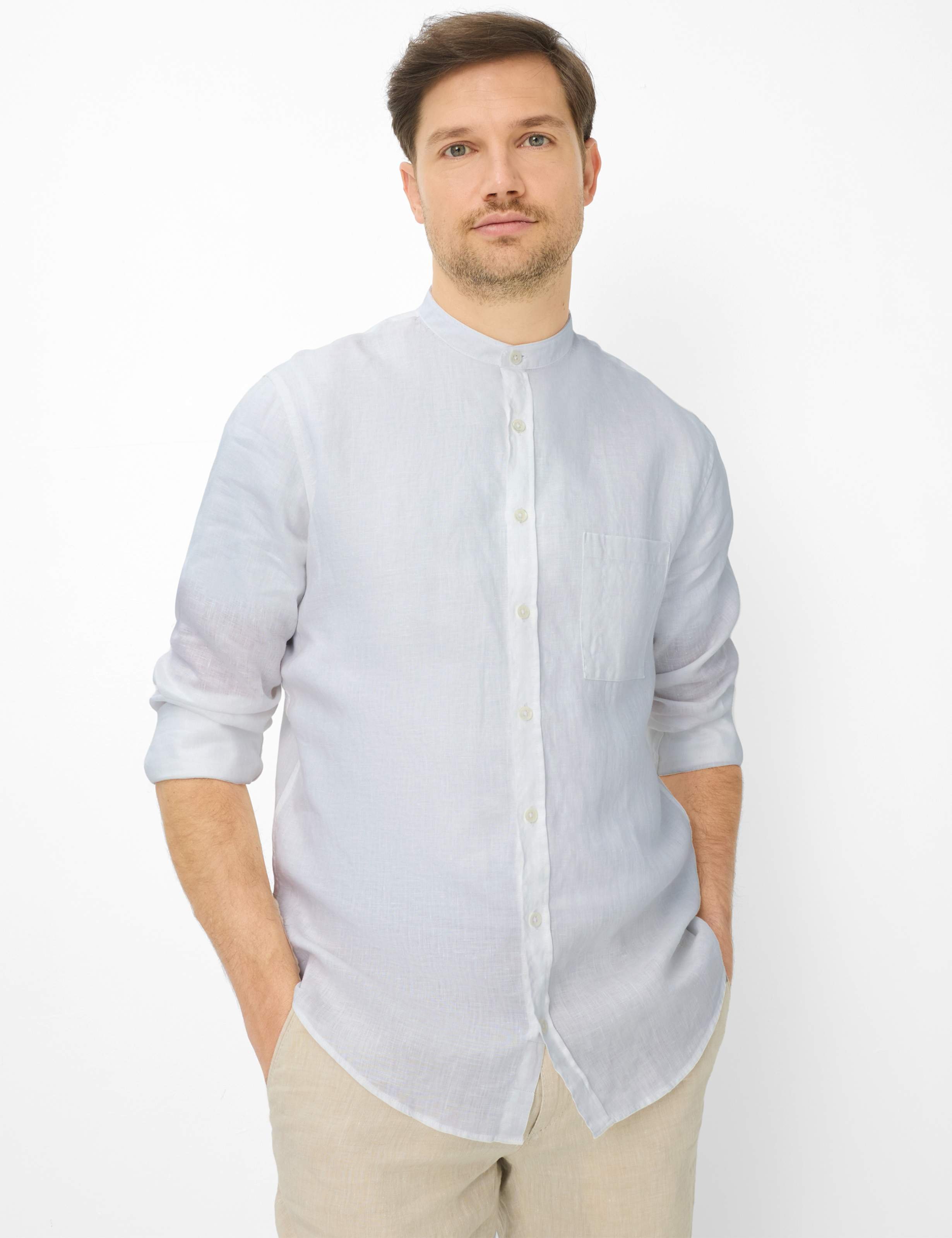 Brax Herren Hemd Style LARS white, weiß, Gr. XXXL