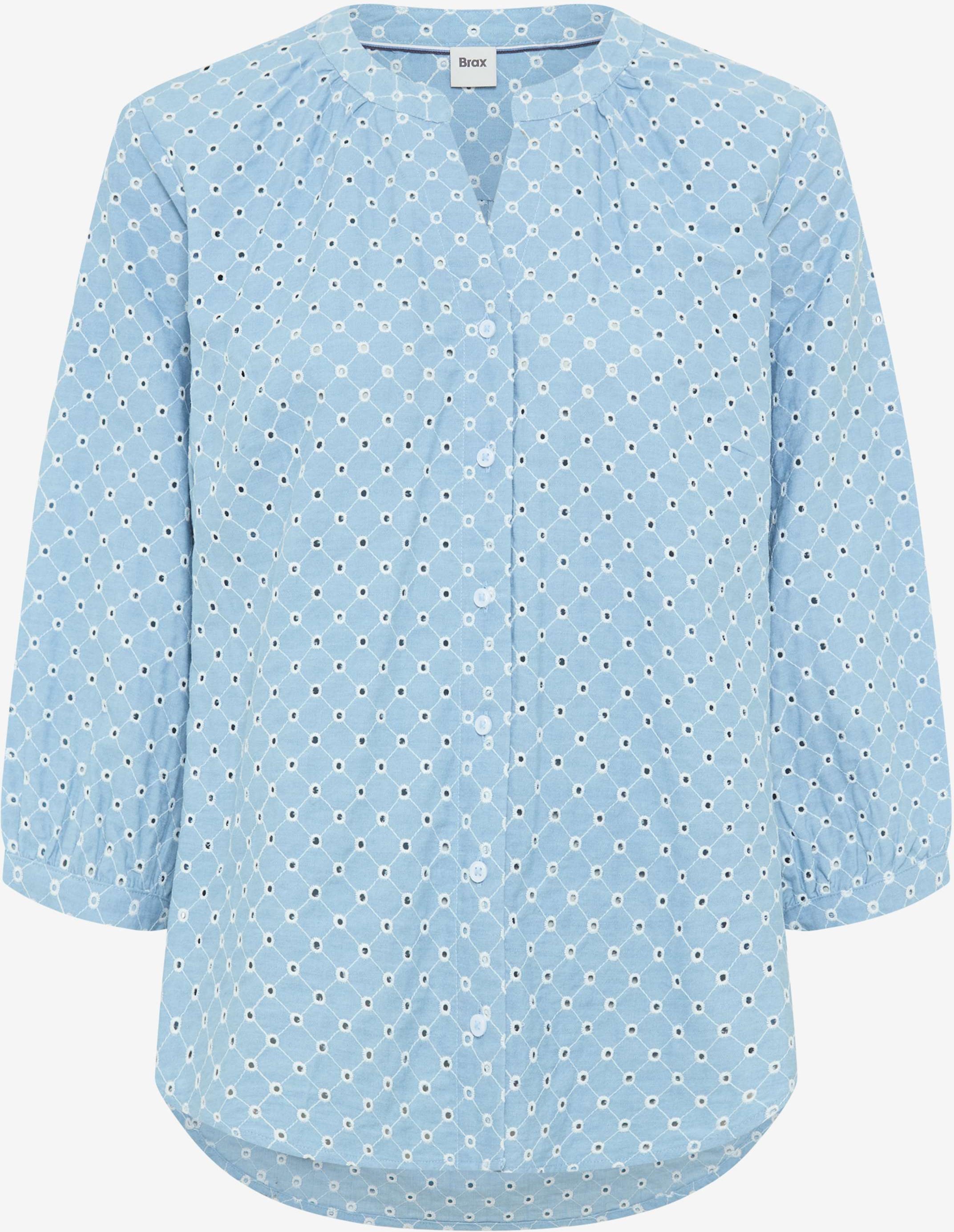 Thumbnail - Brax Damen Bluse Style VELIA vintage blue, hellblau, Gr. 40