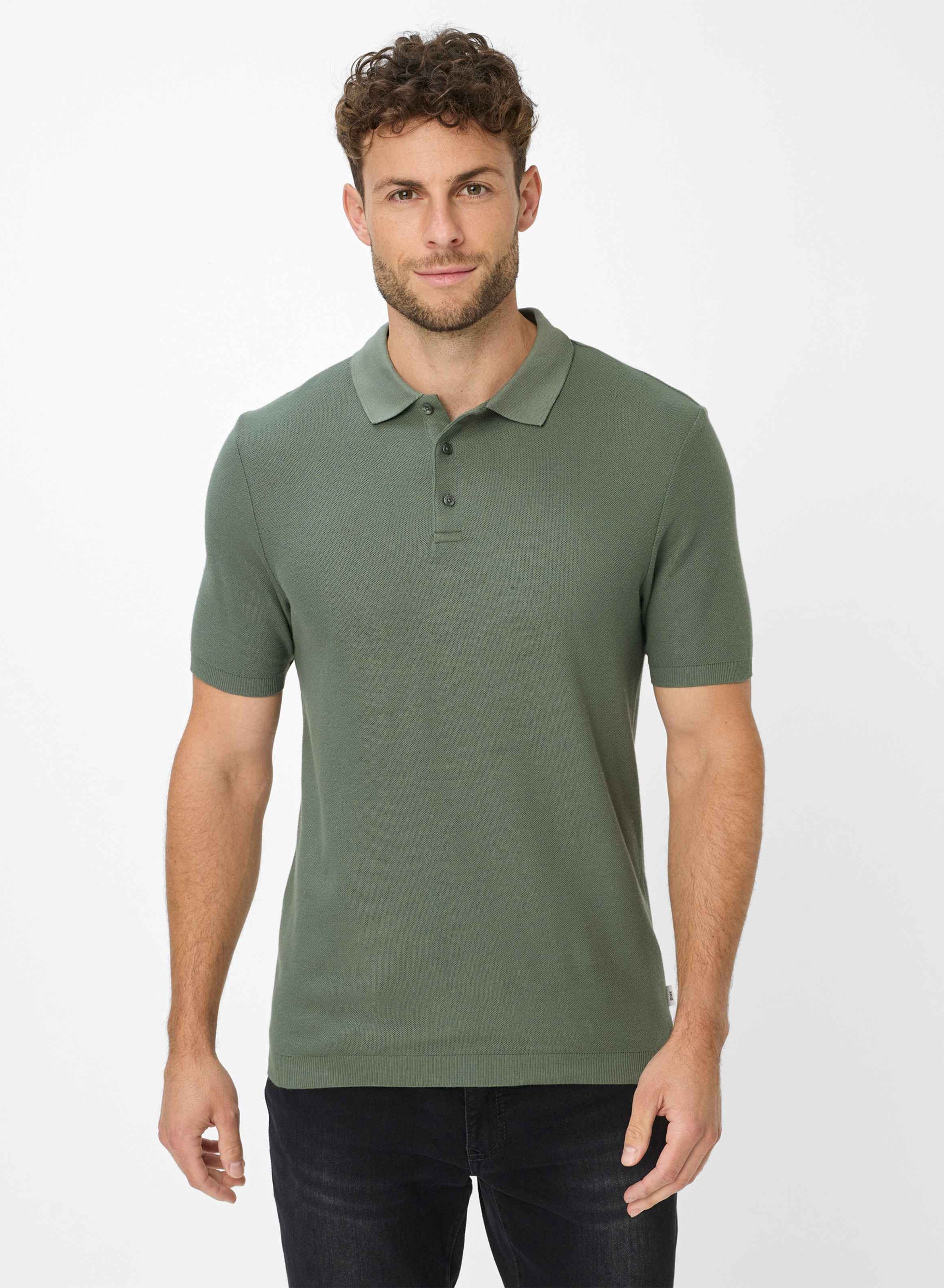 Thumbnail - Brax Herren Polo Style PARVIS thyme, grün, Gr. XXL