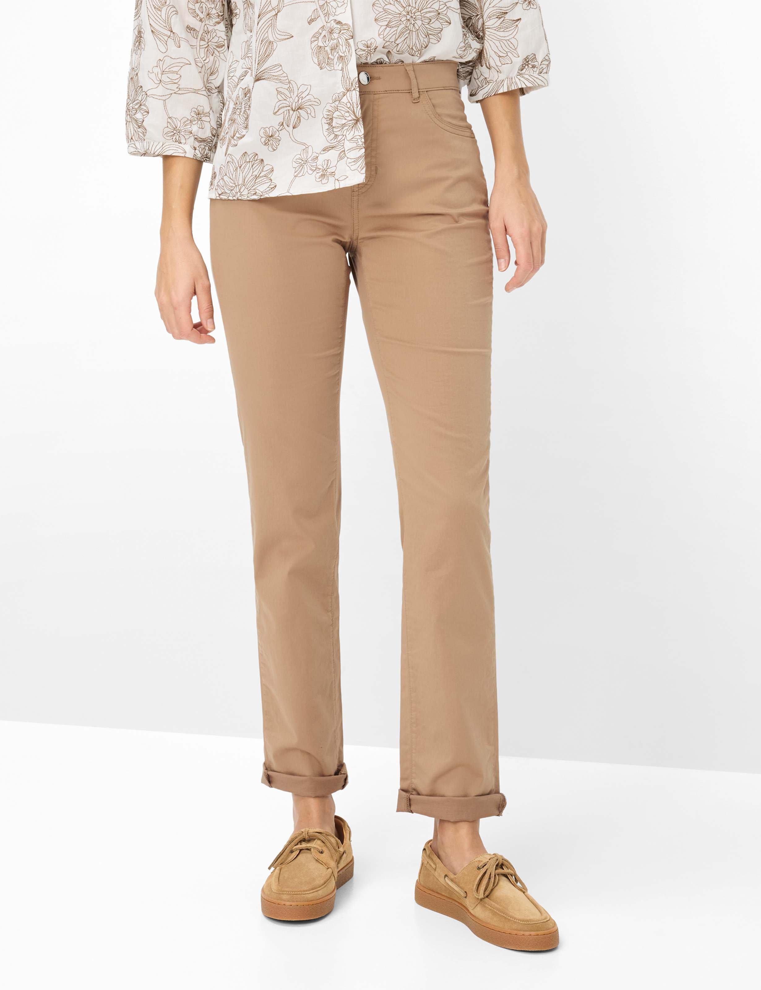 Brax Damen Five-Pocket-Hose Style MARY LIGHT MOCHA, braun, Gr. 42L