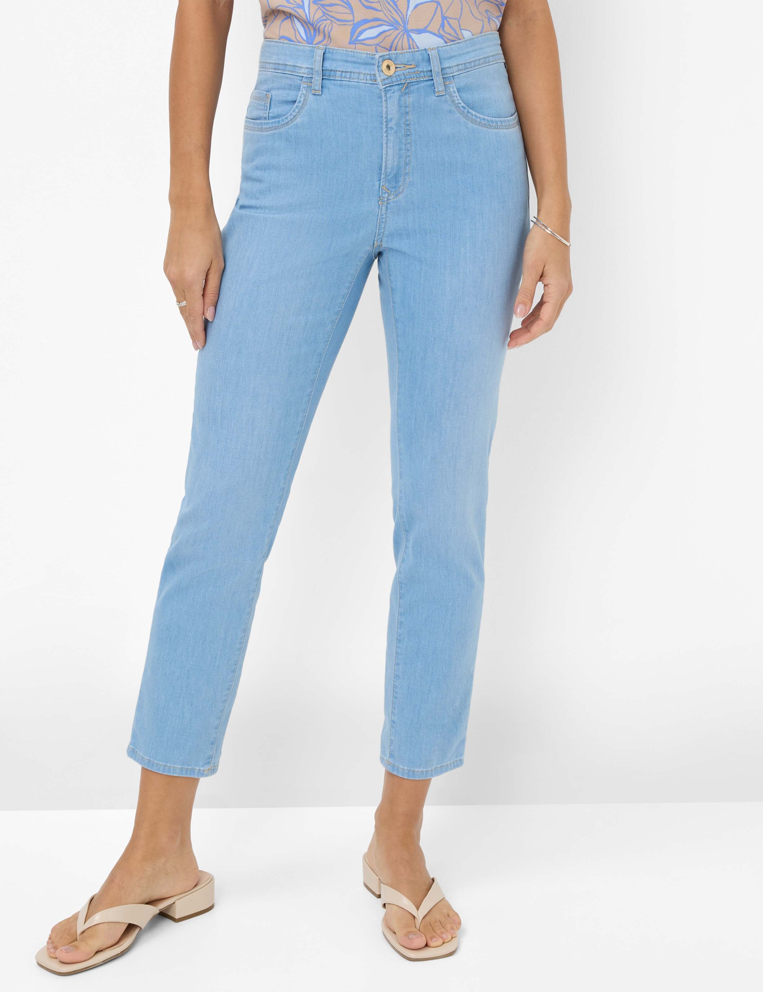 Thumbnail - Brax Damen Five-Pocket-Hose Style MARY S USED BLEACHED BLUE, denim hellblau, Gr. 34K