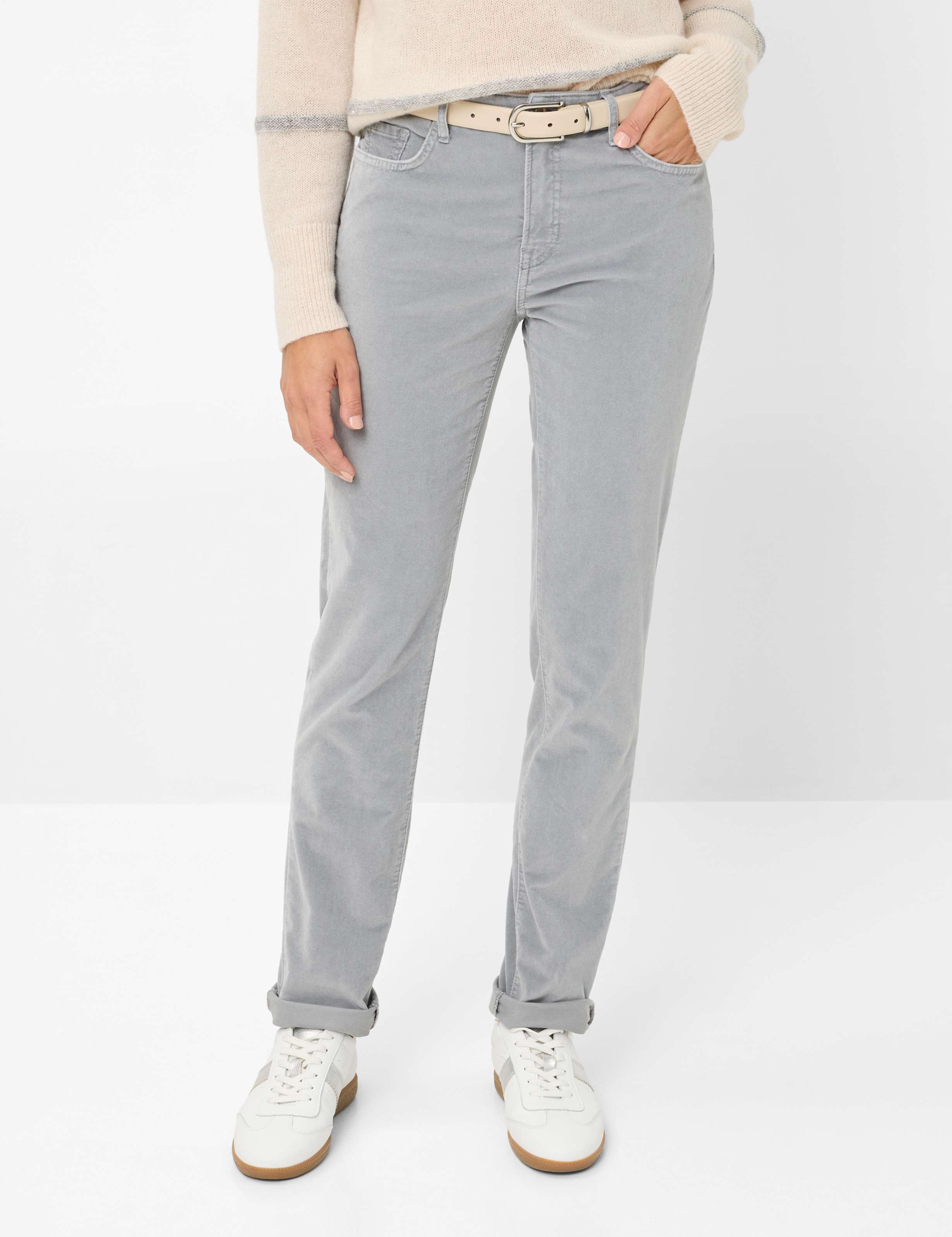 Brax Damen Five-Pocket-Hose Style MARY SMOKE GREY, grau, Gr. 44K