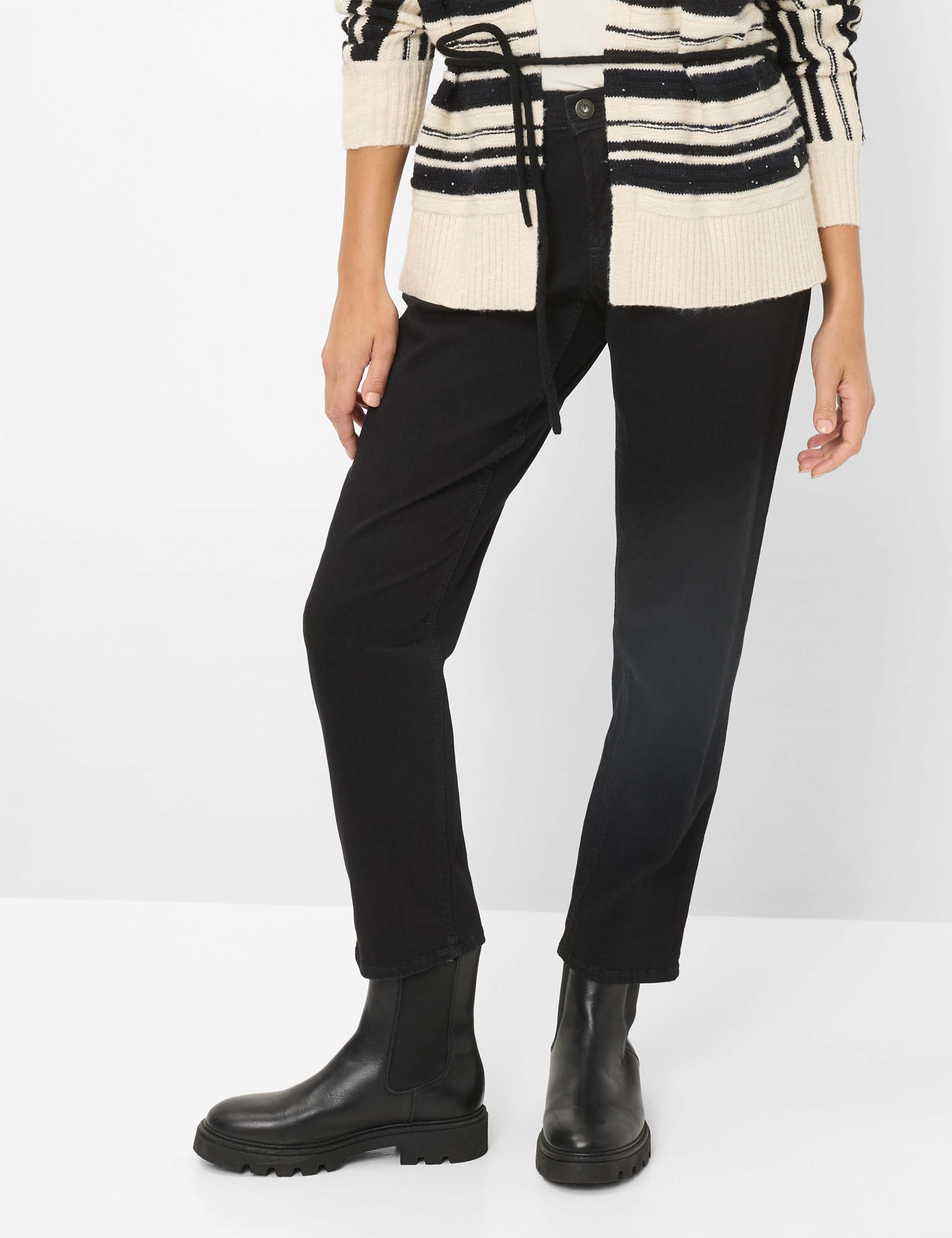 Brax Damen Five-Pocket-Hose Style MILEY S CLEAN BLACK BLACK, denim schwarz, Gr. 46L