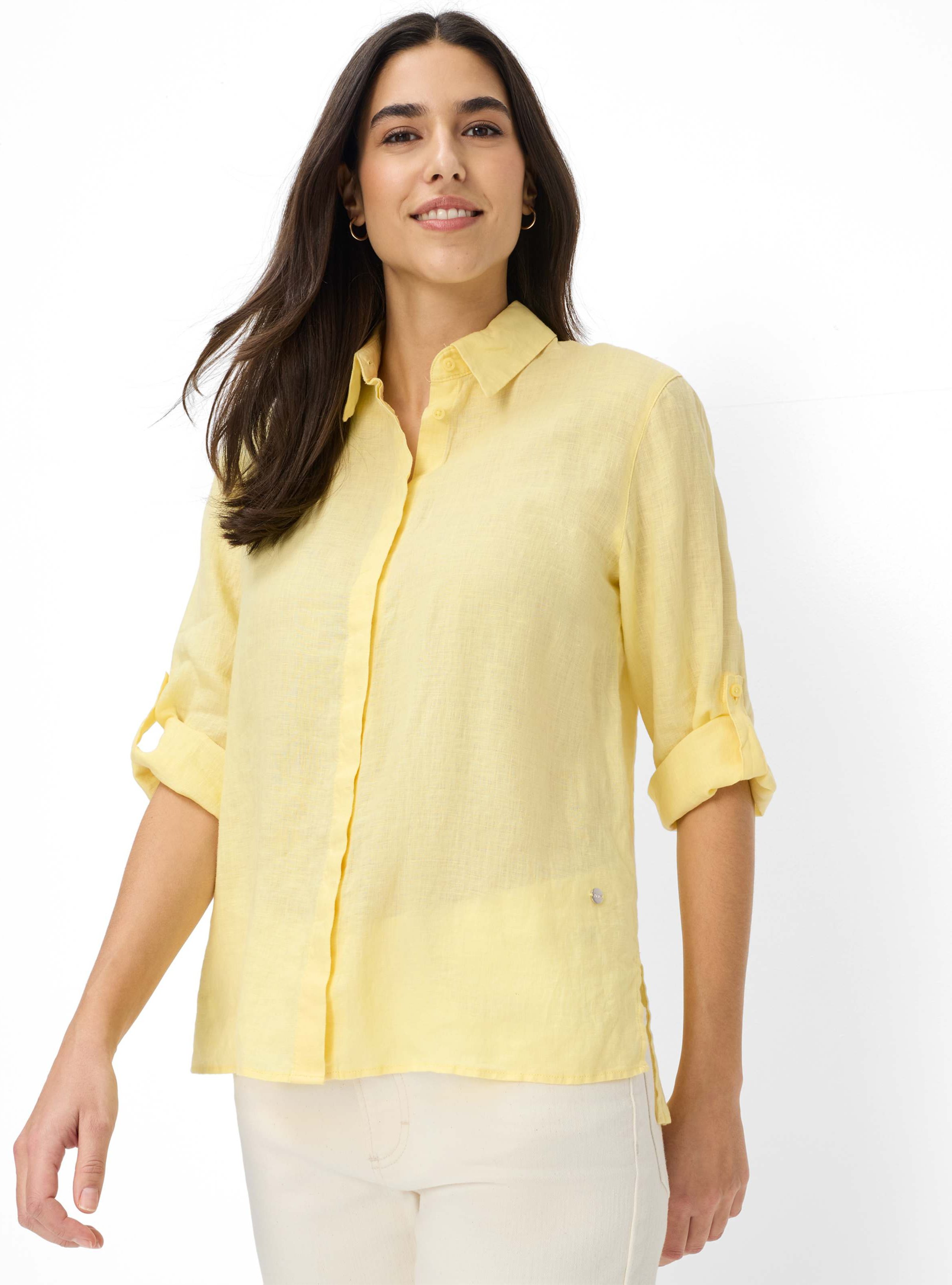 Brax Damen Hemd Style VICKI limoncello, hellgelb, Gr. 34