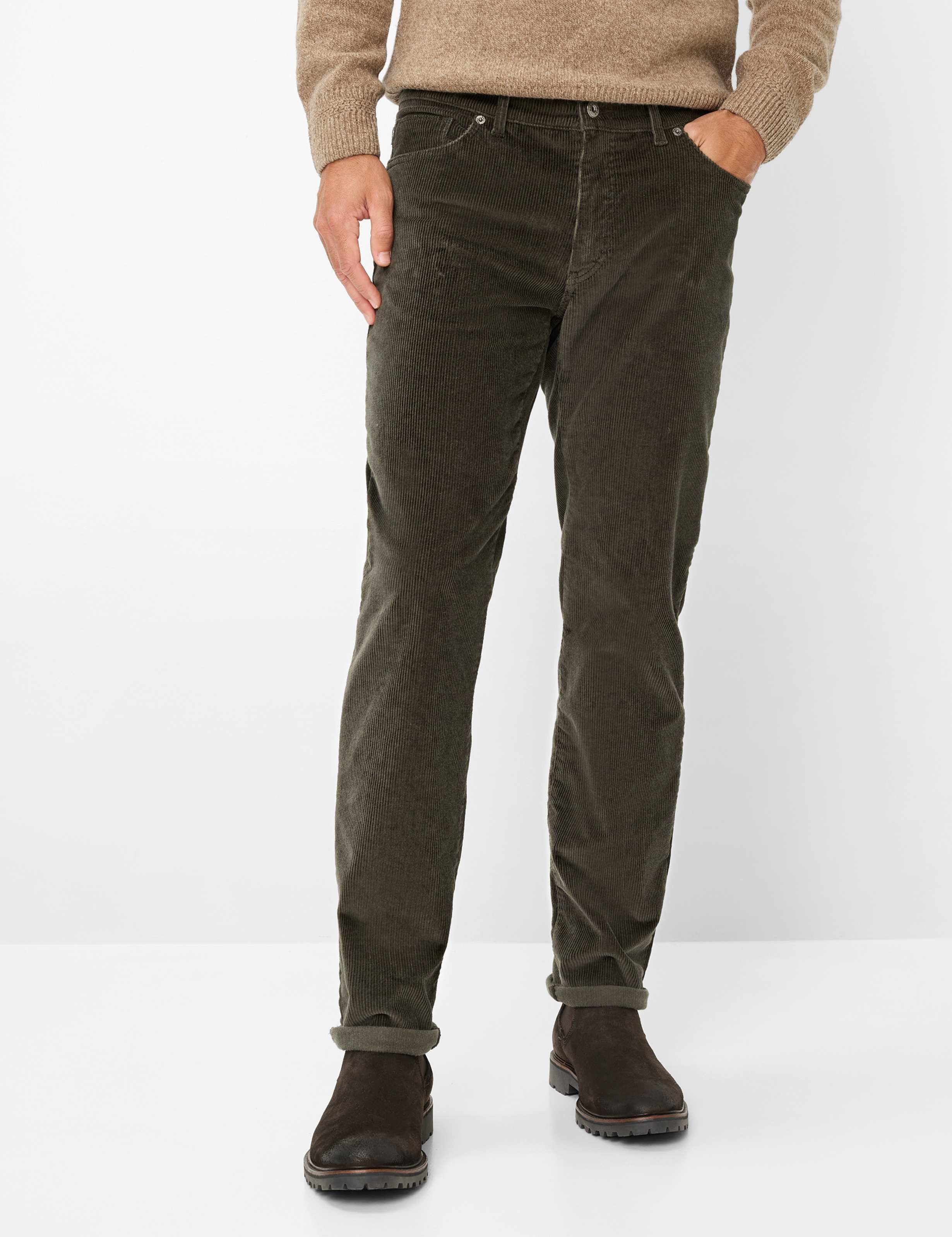 Thumbnail - Brax Herren Five-Pocket-Hose Style CADIZ OLIVE Grün Oliv, grün - oliv, Gr. 34/34