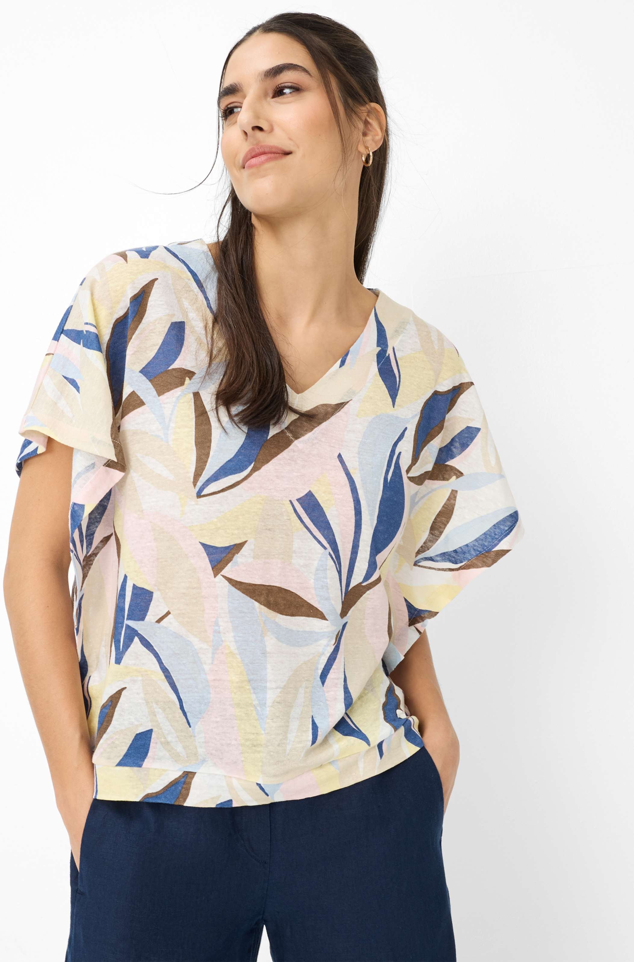 Brax Damen Shirt Style CASSIE S vintage blue, hellblau, Gr. 44