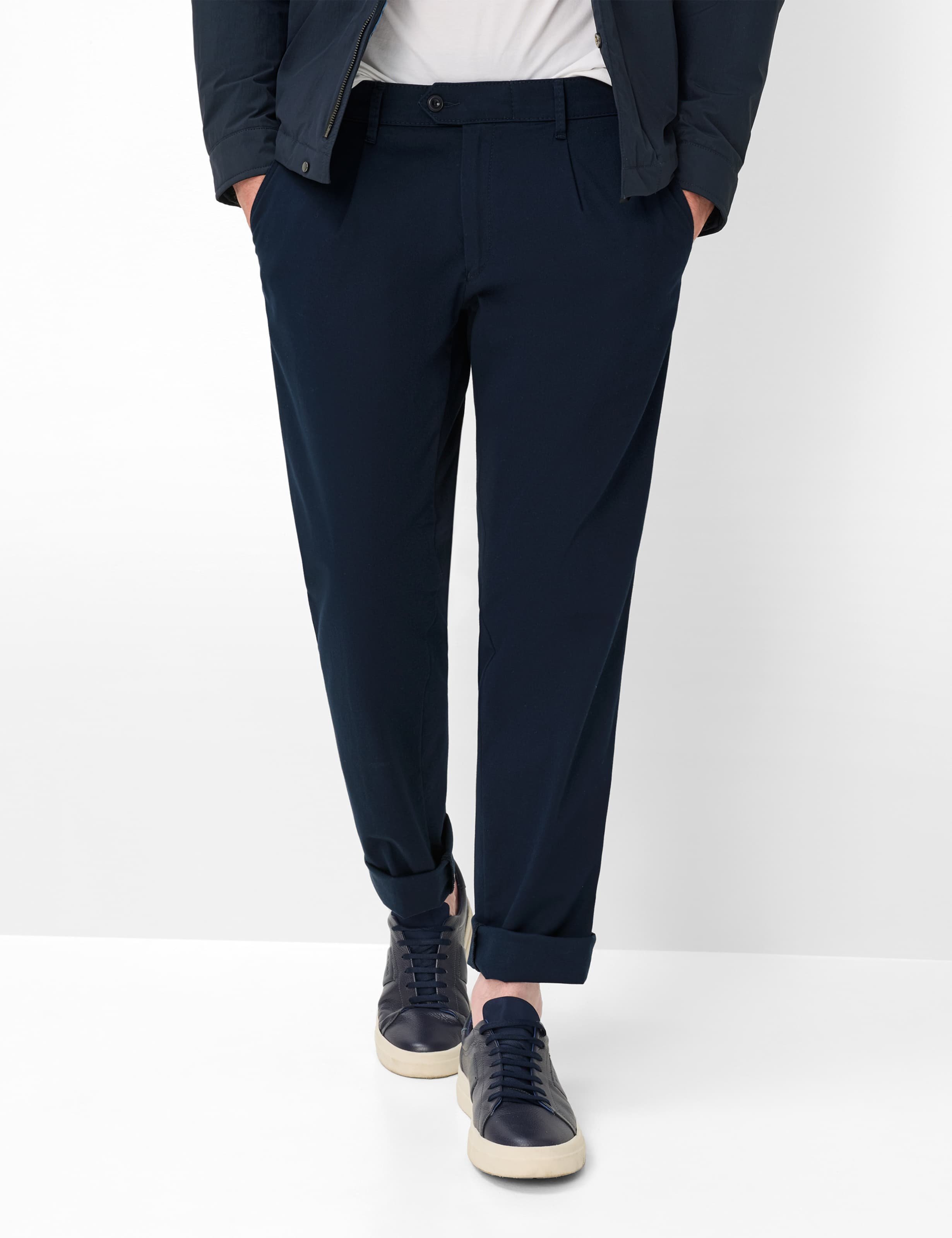 Eurex by Brax Herren Bundfaltenhose Style LUIS NAVY, dunkelblau, Gr. 24U