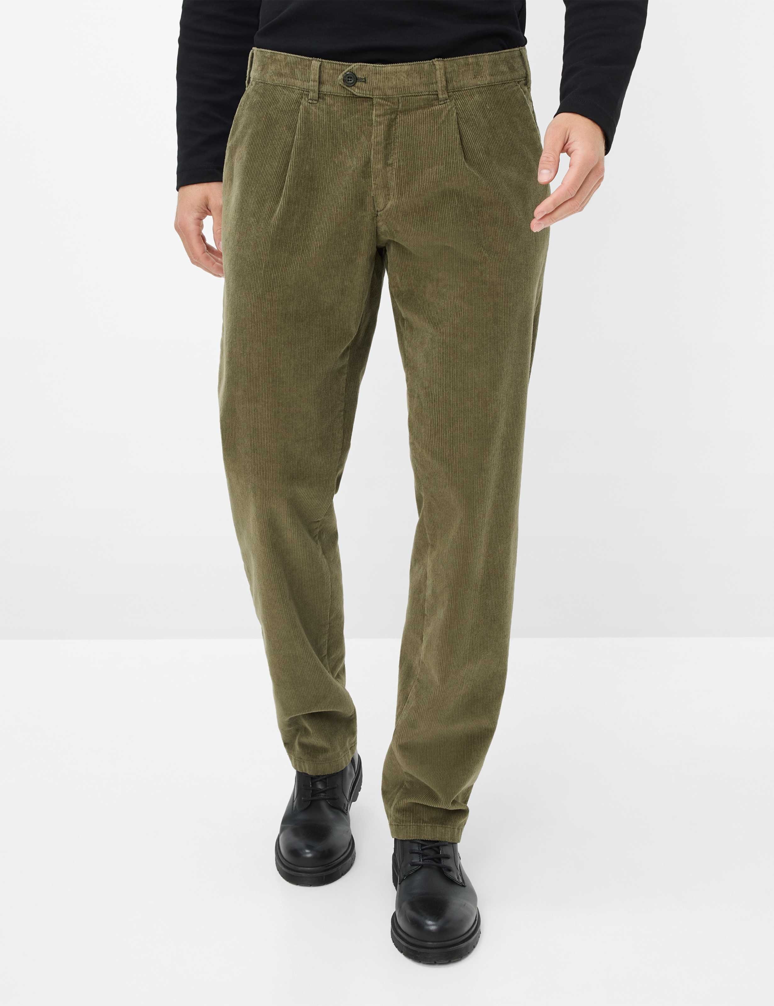 Eurex by Brax Herren Bundfaltenhose Style LUIS GREEN, dunkelgrün, Gr. 24U