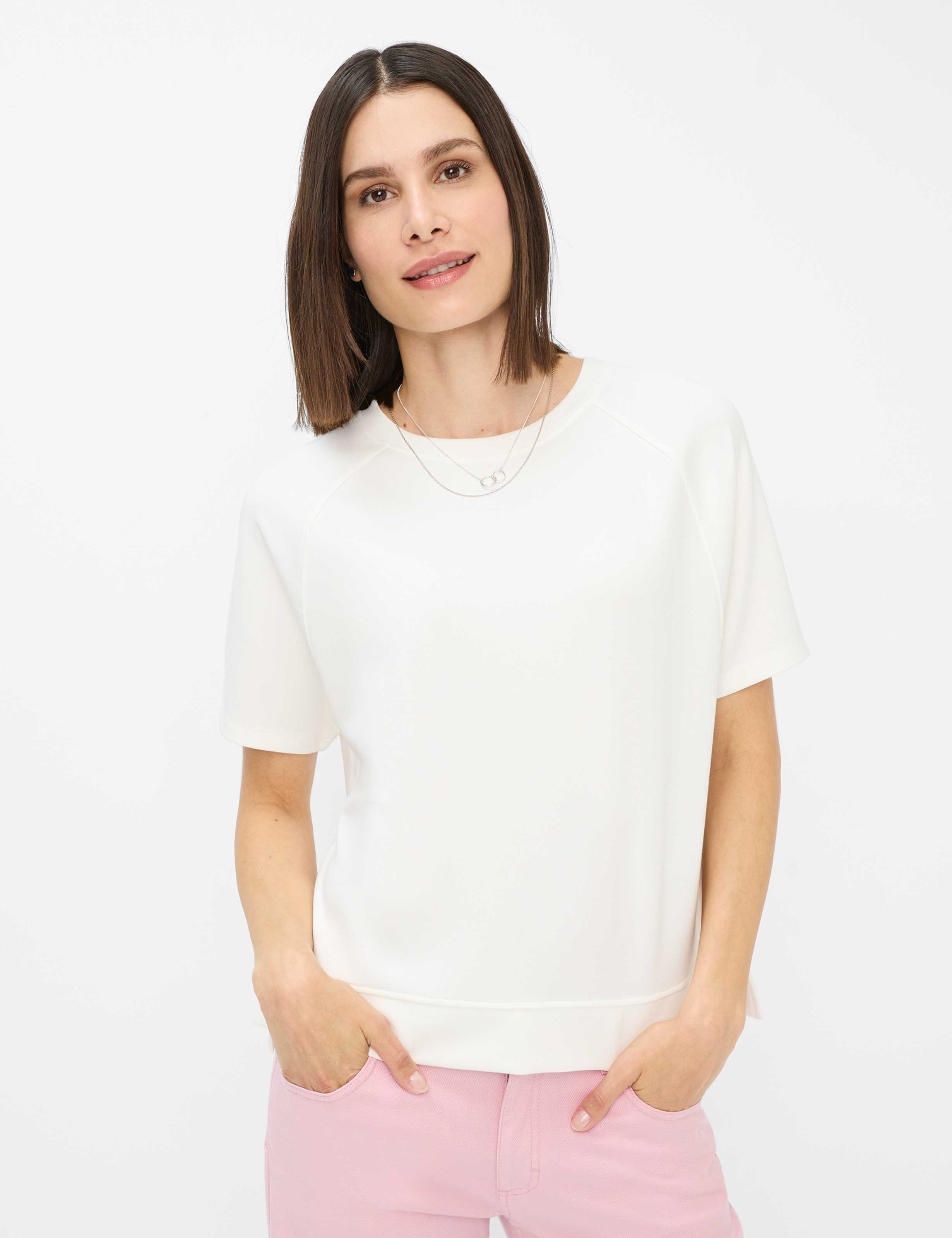 Brax Damen Sweatshirt Style BAILEE offwhite, cremeweiß, Gr. 38
