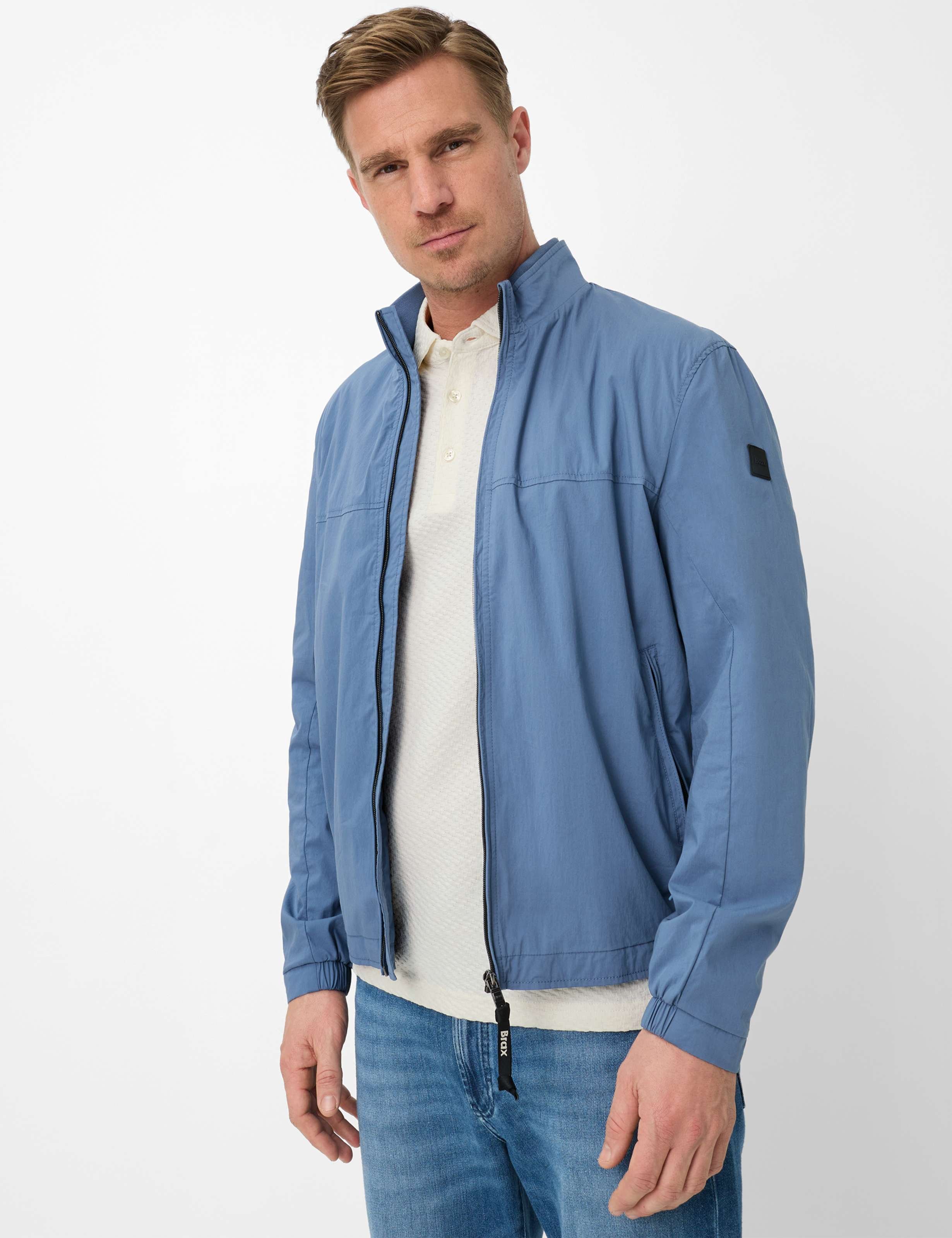 Brax Herren Blouson Style CALVIN ocean, Blau, Gr. XXL