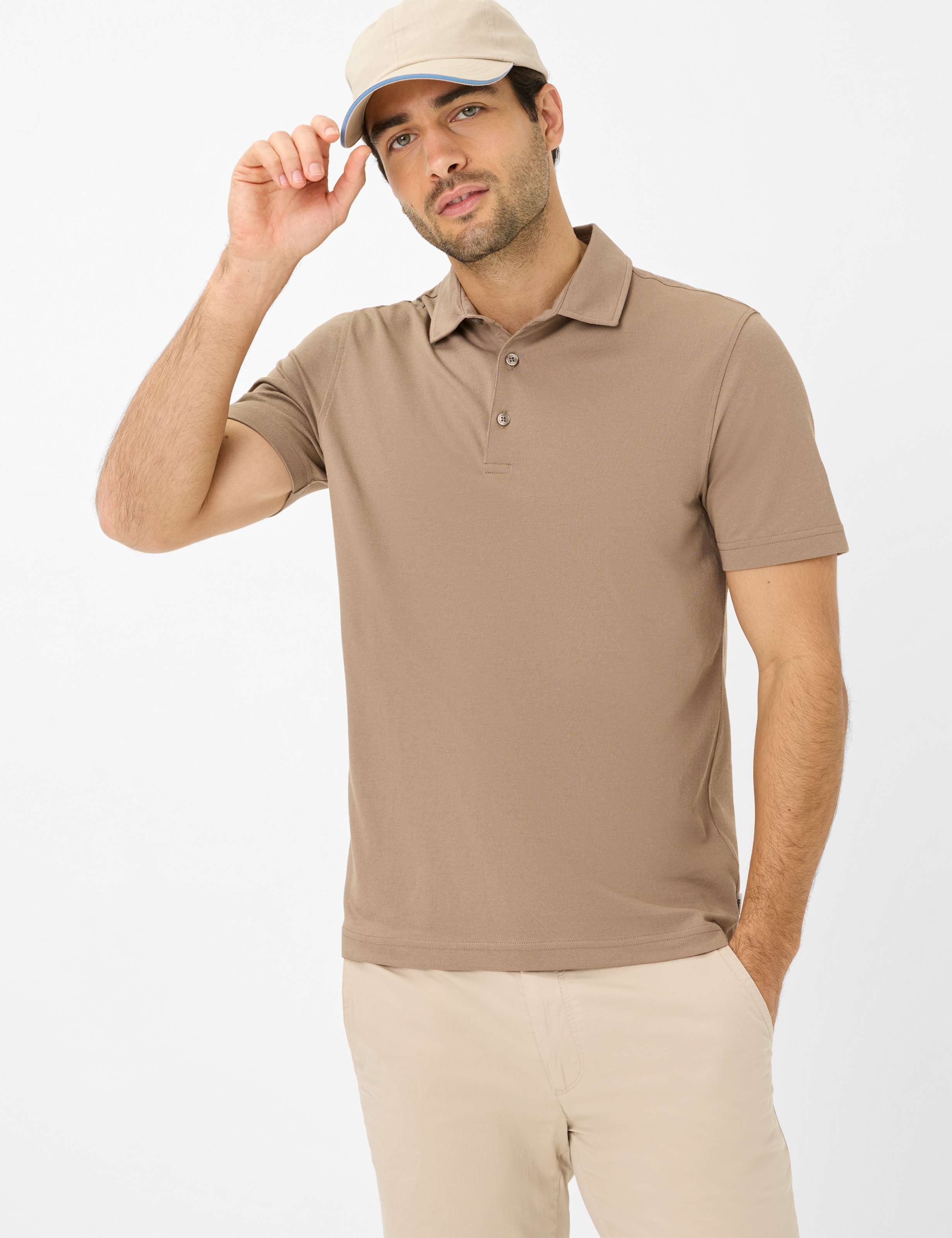 Brax Herren Polo Style PEPE chocolate, braun, Gr. M