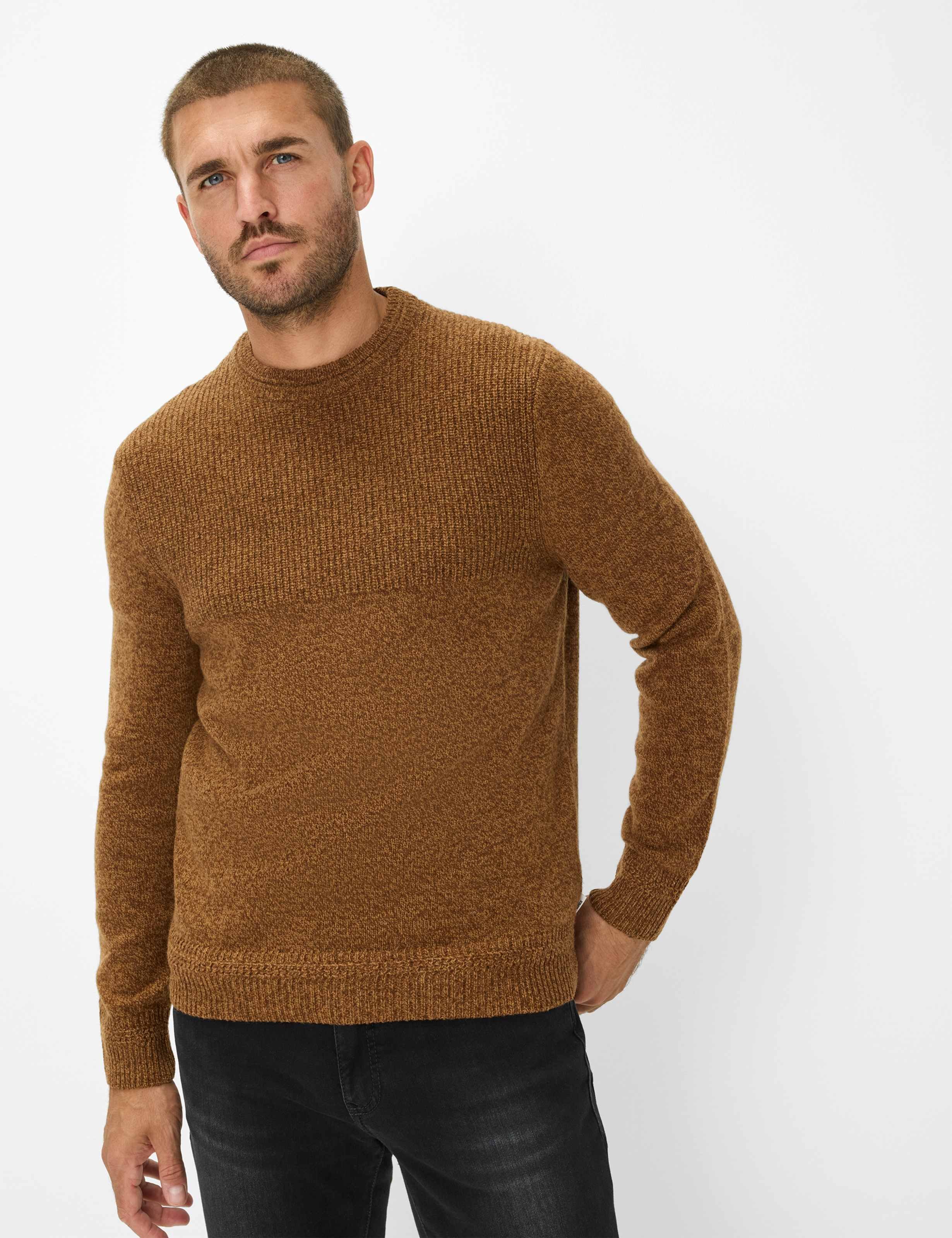 Thumbnail - Brax Herren Strickpullover Style RICK toffee, braun, Gr. M