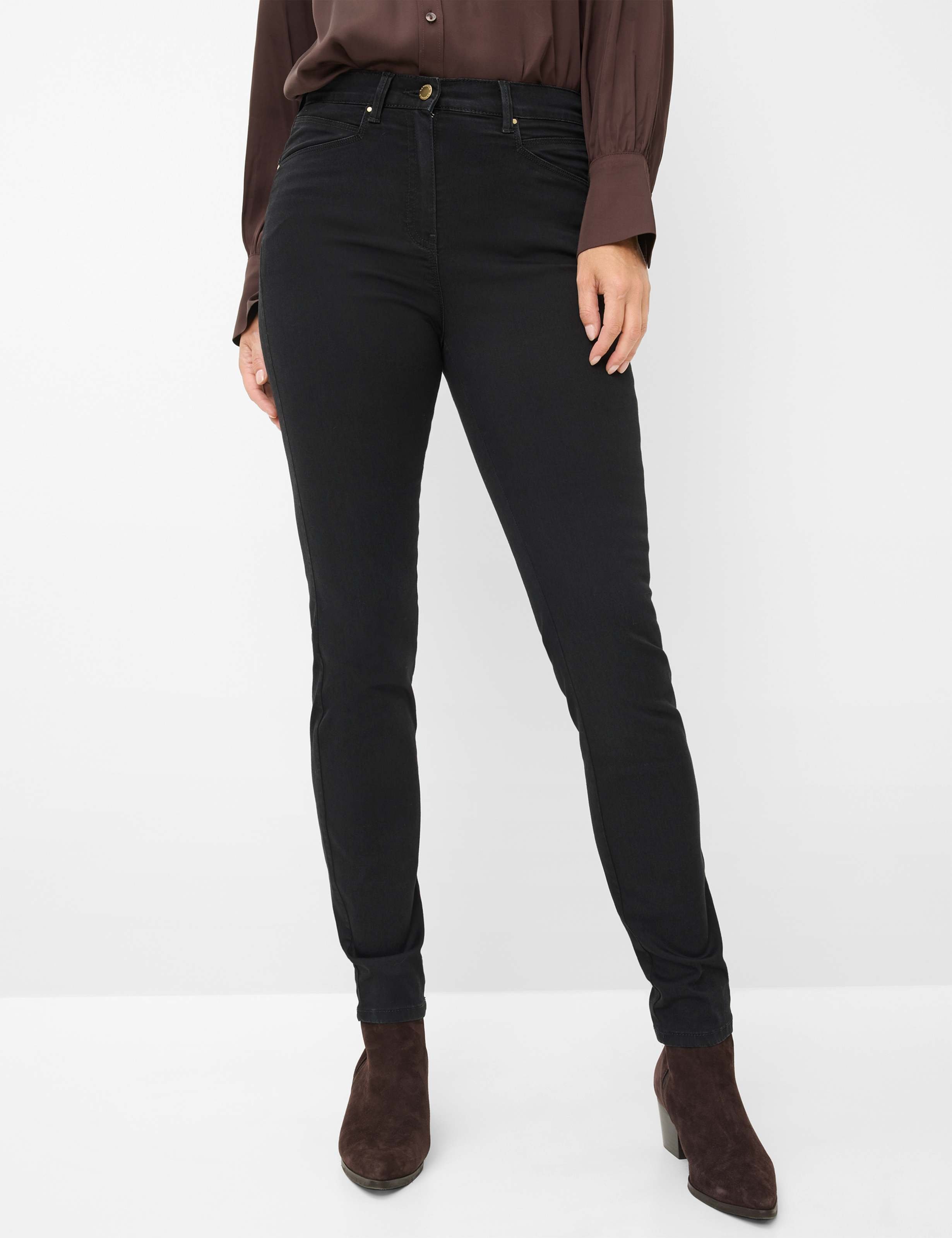 Thumbnail - Raphaela by Brax Damen Five-Pocket-Hose Style LUCA BLACK, denim schwarz, Gr. 50K