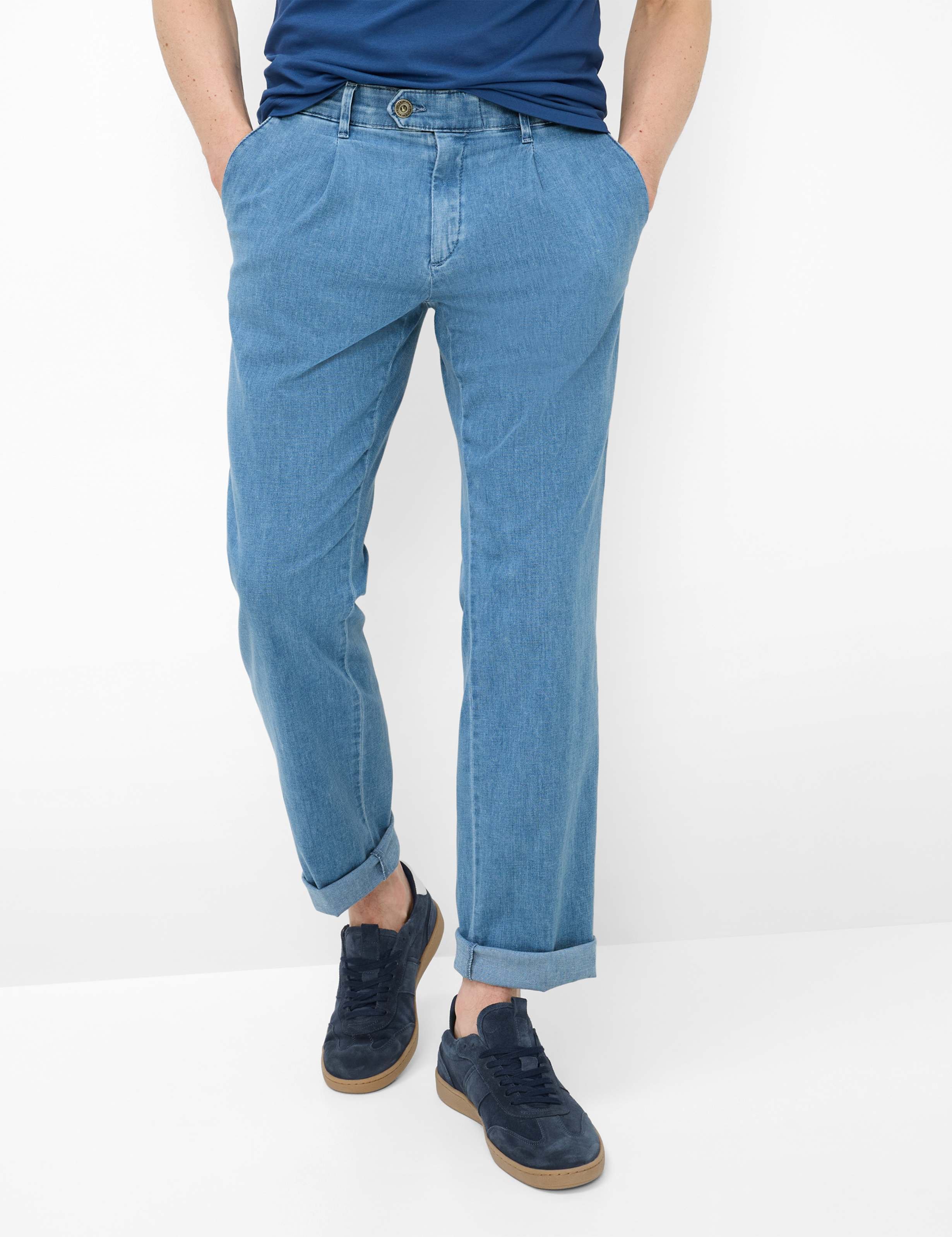 Eurex by Brax Herren Chino Style LUIS BLEACHED, denim hellblau, Gr. 265U