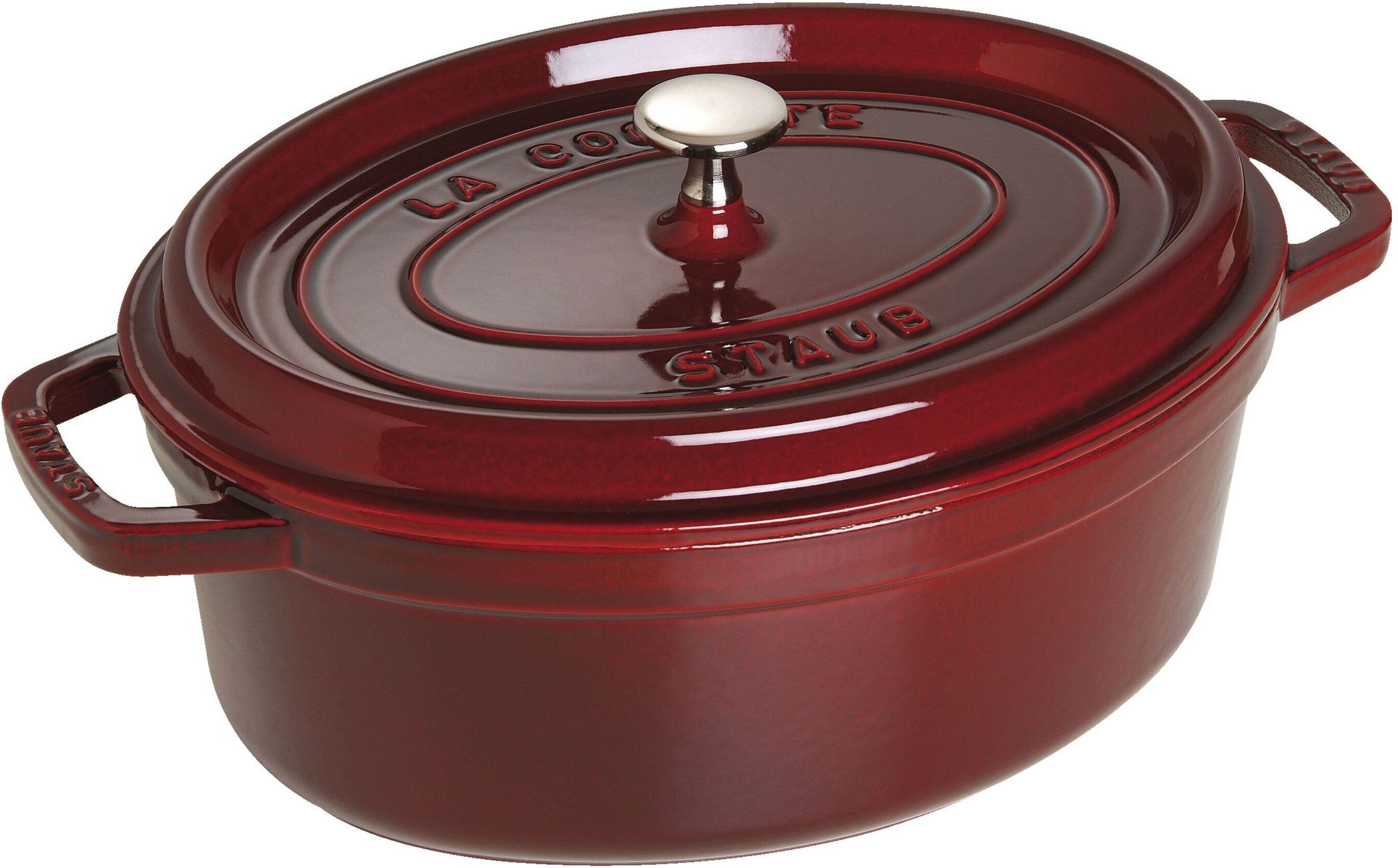Staub La Cocotte Cocotte 29 cm, oval, Grenadine-Rot, Gusseisen