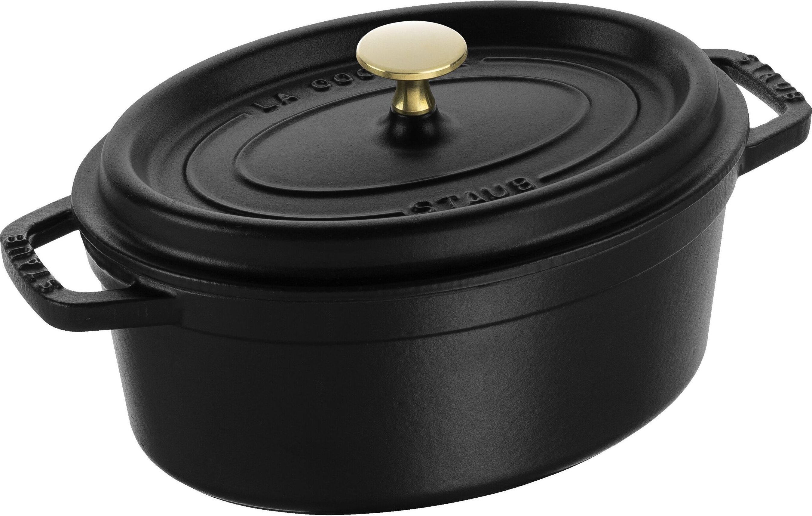 Staub La Cocotte Cocotte 23 cm, oval, Schwarz, Gusseisen